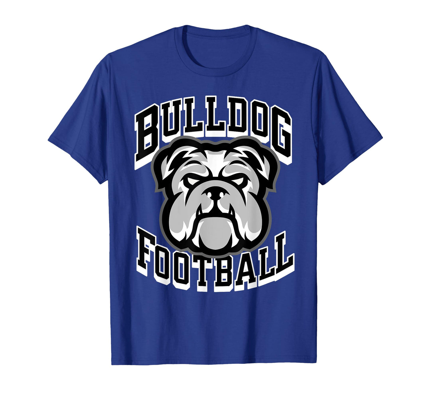 Bulldogs Football Game Day Print Mom Dad Black T-Shirt