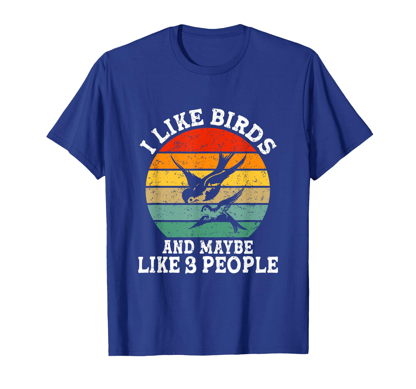 I Like Birds And Maybe 3 People Funny Retro T-Shirt