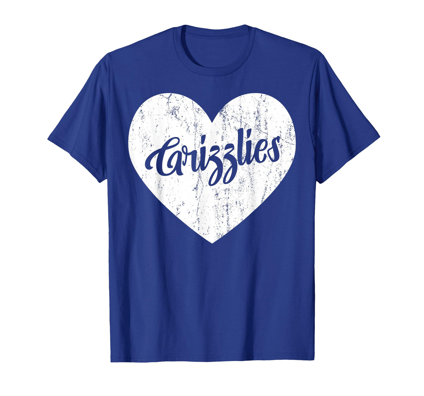 Grizzlies School Sports Fan Team Spirit Mascot Heart Gift T-Shirt