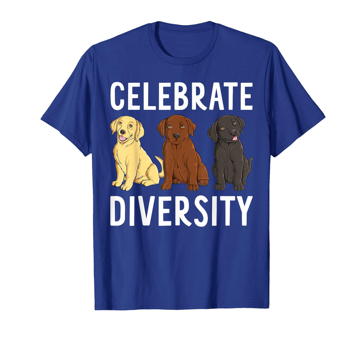 Funny Labrador Puppies Celebrate Diversity Labrador Dog T-Shirt