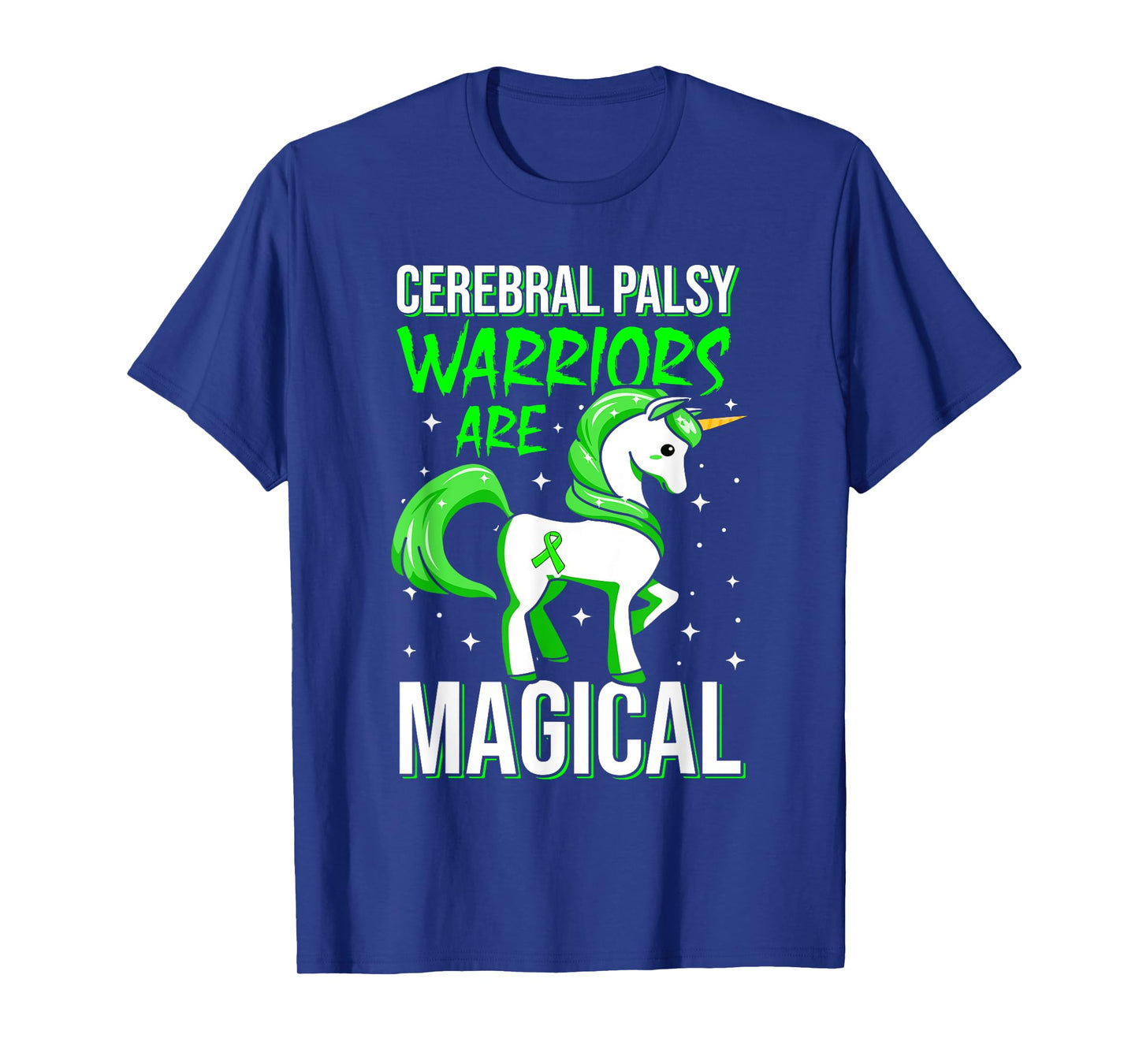 Cerebral Palsy Awareness Unicorn Warrior Magical Ribbon T-Shirt