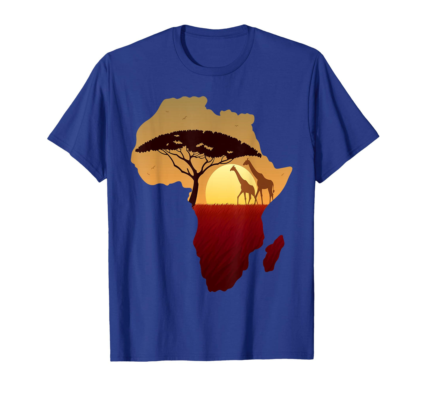 Africa T-Shirt Giraffe Map Dad South Animals Big Five Safari T-Shirt