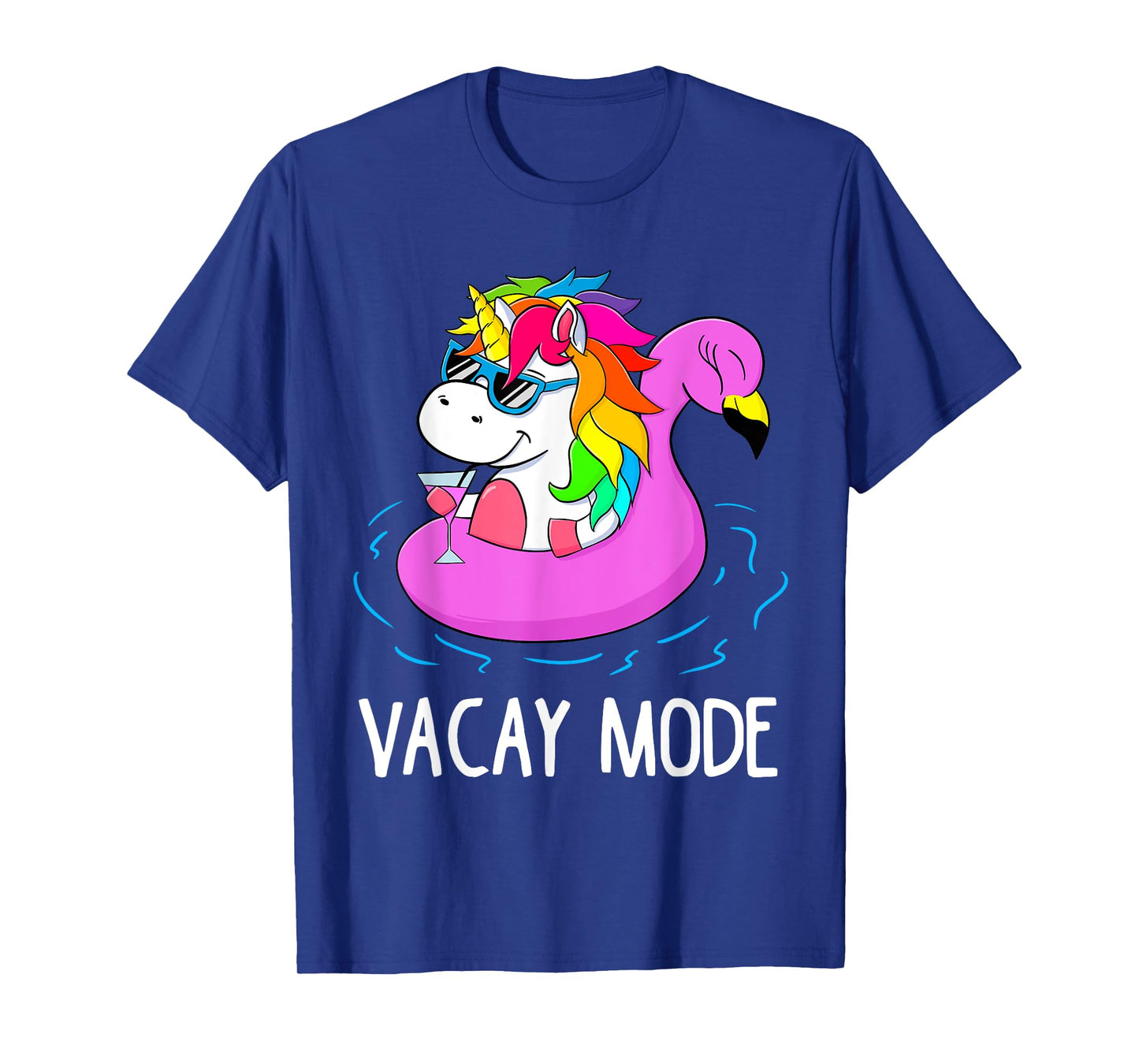 Vacay Mode Cute Unicorn Funny Family Vacation Gift Kids Girl T-Shirt