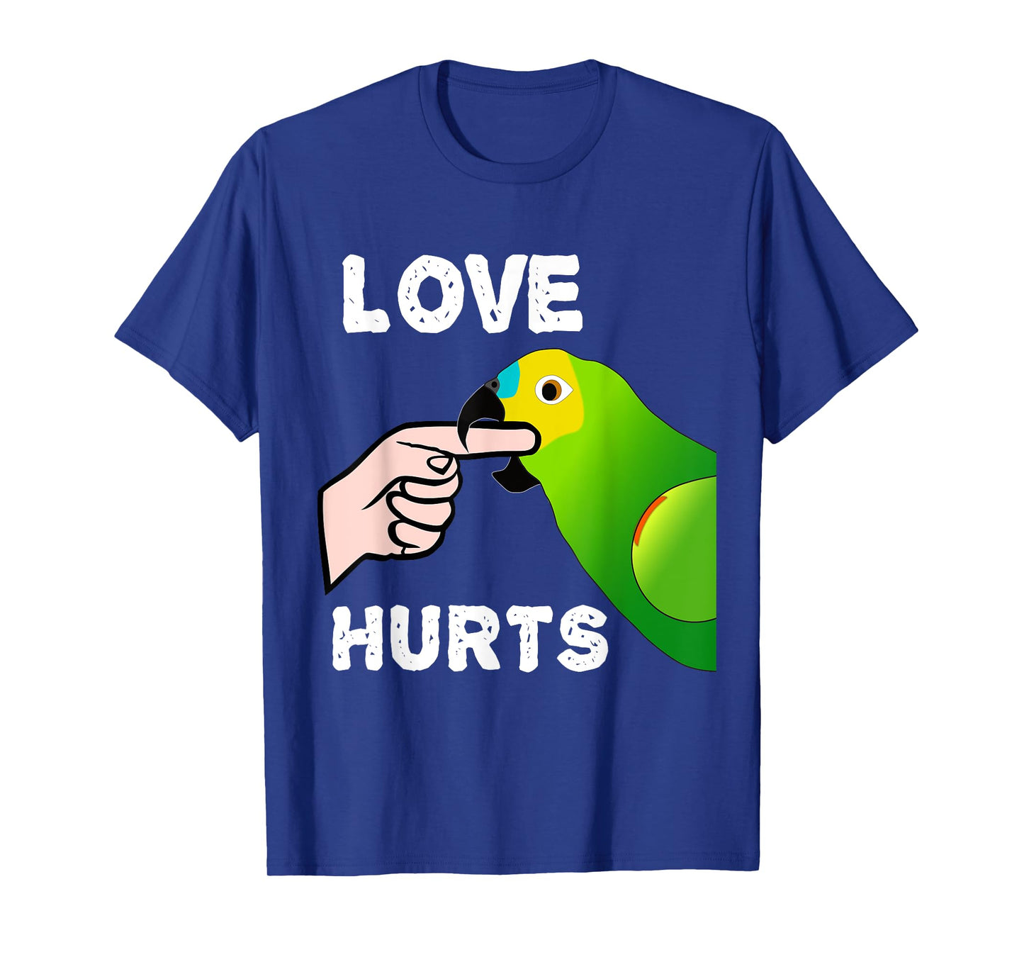 Love Hurts Blue Fronted Amazona Parrot T-Shirt