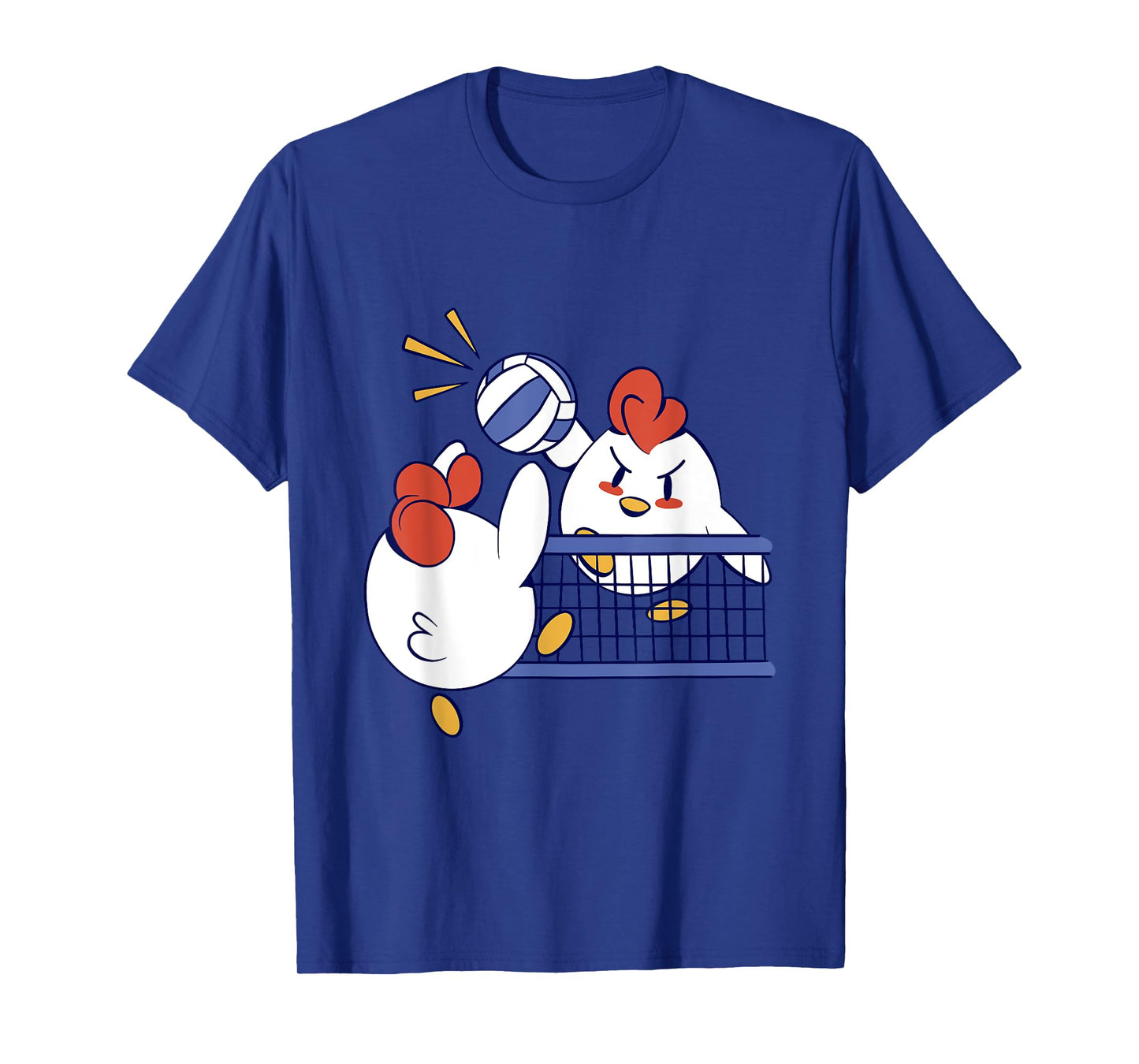 Roosters Playing Volleyball - Cute Chicken Volleyball T-Shirt