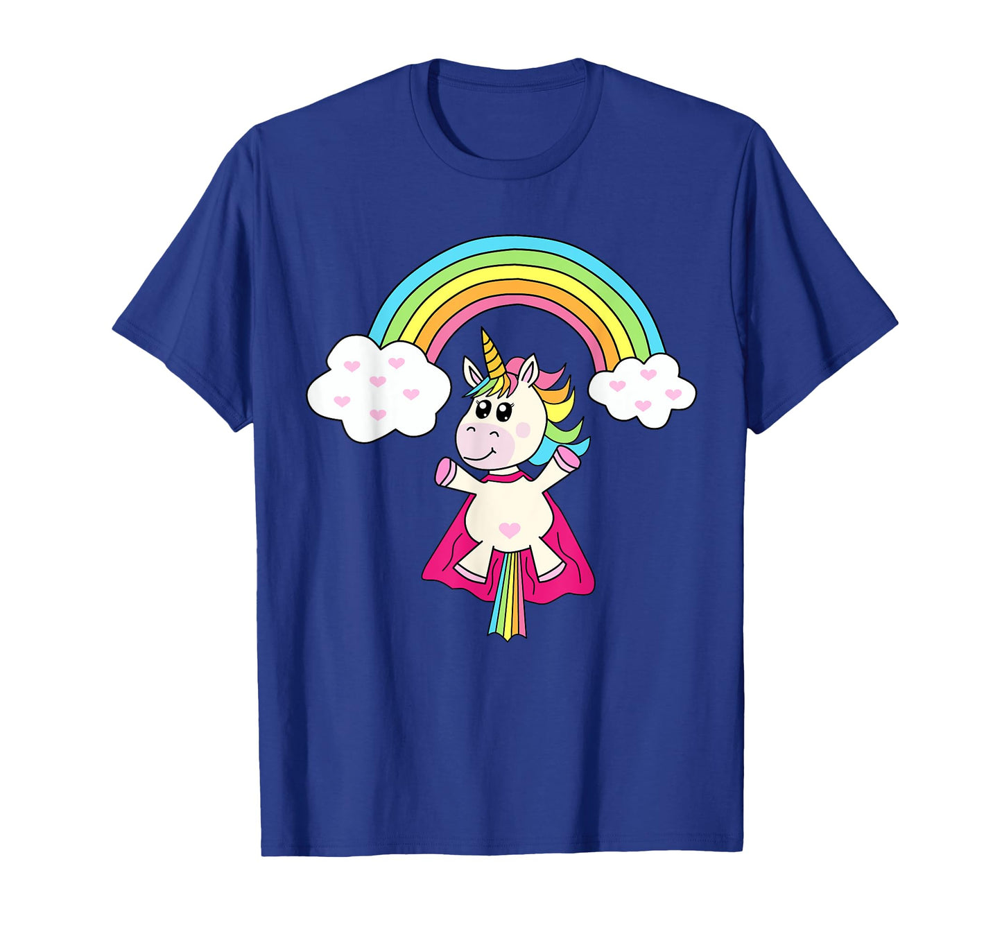 Unicorn Superhero flies to the rainbow T-Shirt T-Shirt