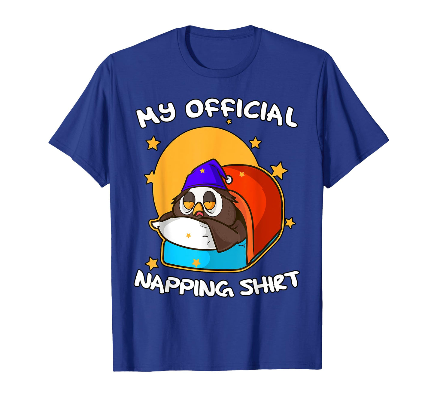 Funny Sleeping Owl Bird Pyjamas Gift Cute Official Napping T-Shirt