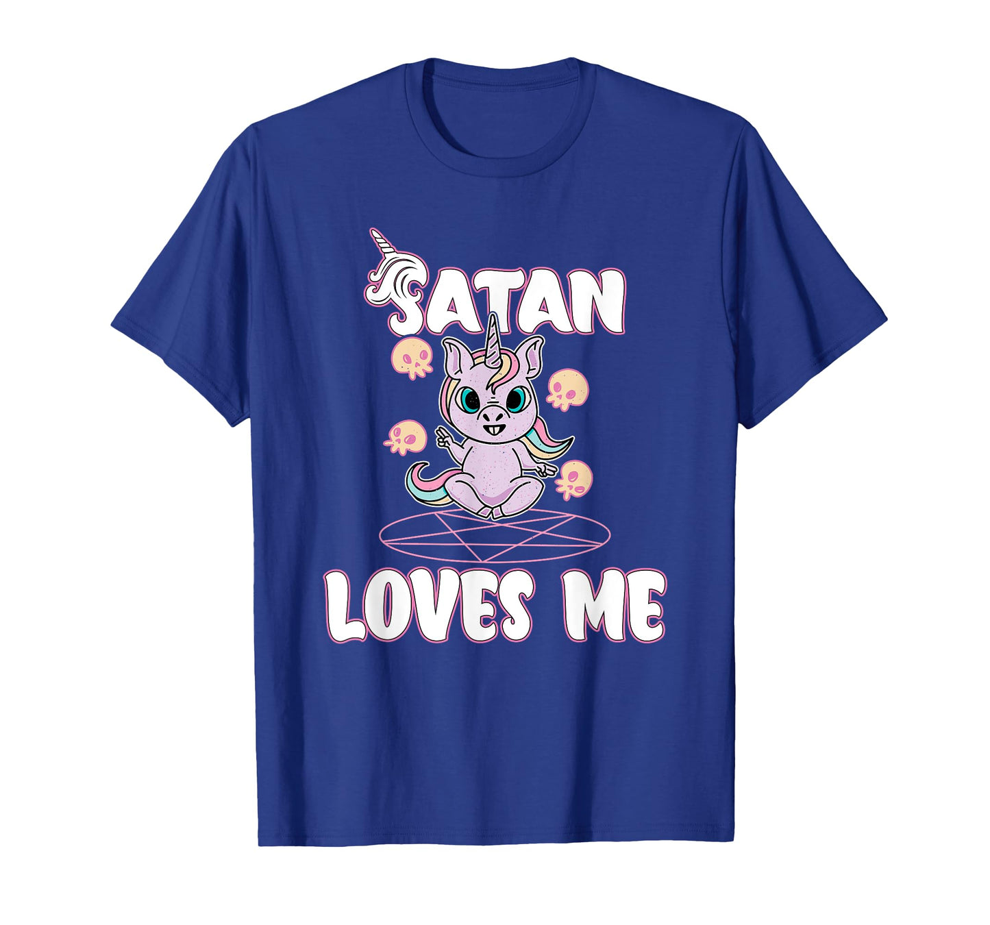 Satan Loves Me - Satanic Unicorn Satanism Baphomet T-Shirt