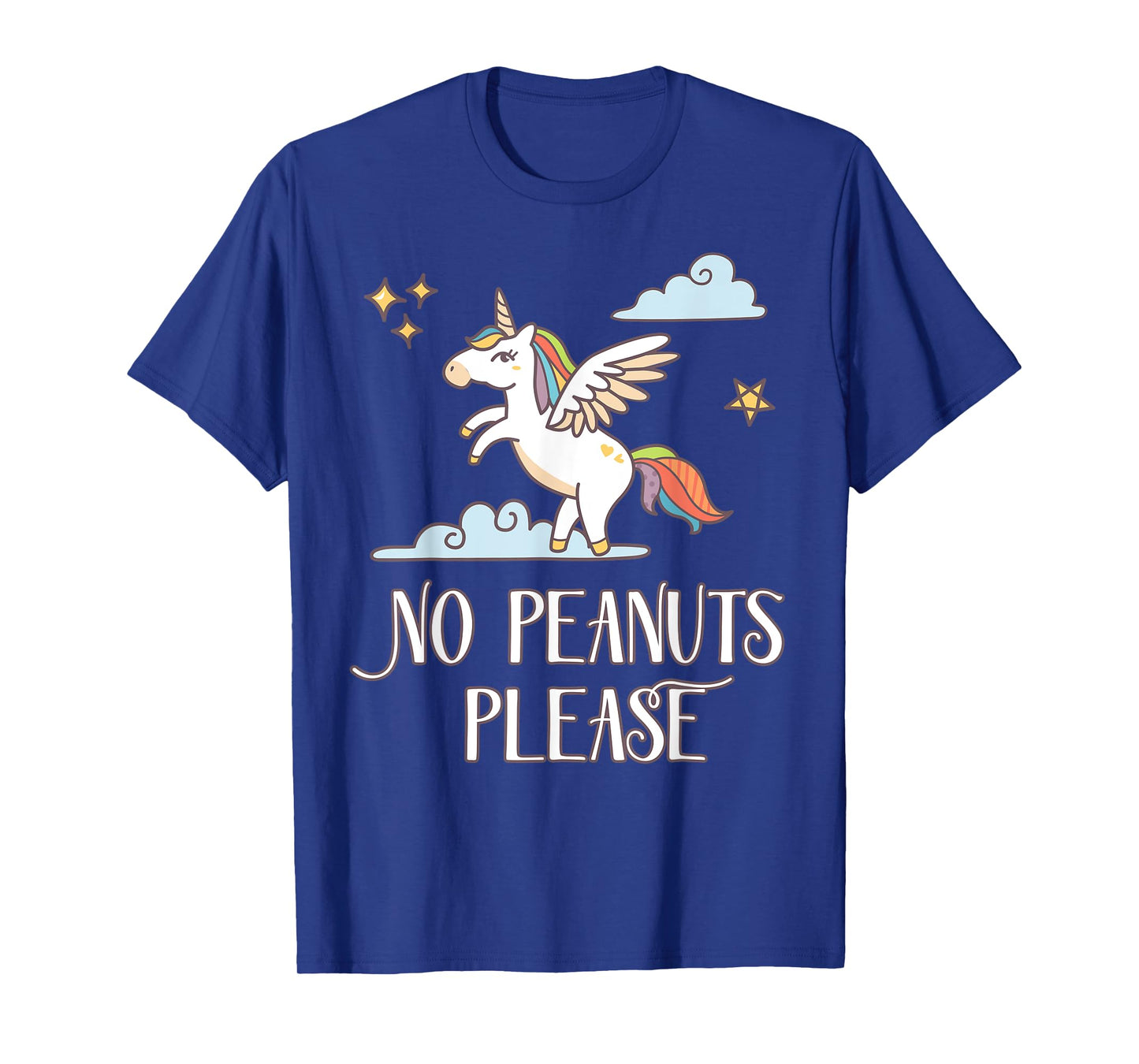 No Peanuts Please - Unicorn Theme Tshirt for Peanut Allergy T-Shirt