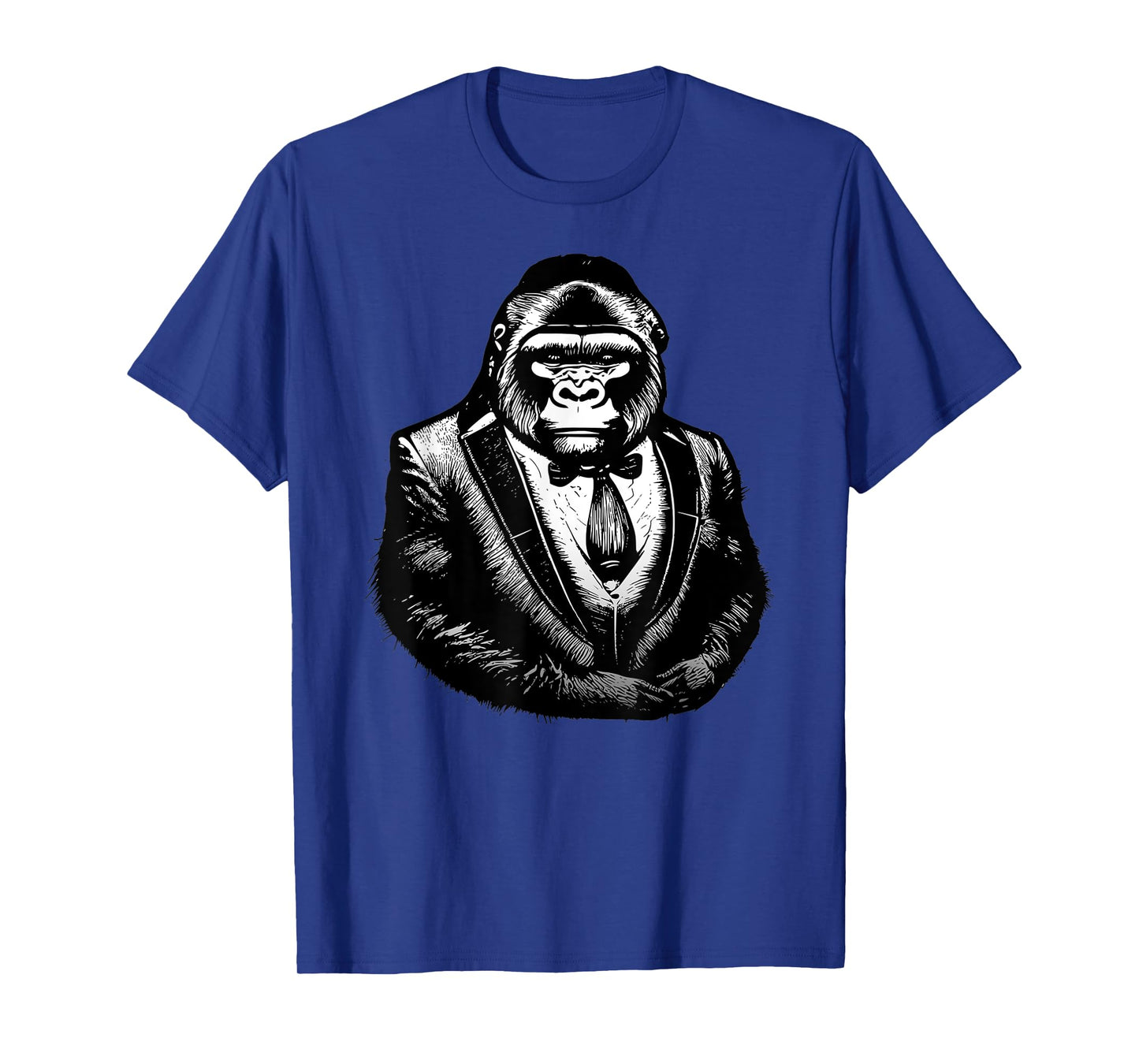 Gorilla_ in a Tuxedo, Funny Ape Monkey in a Tux_ Tie Suit T-Shirt