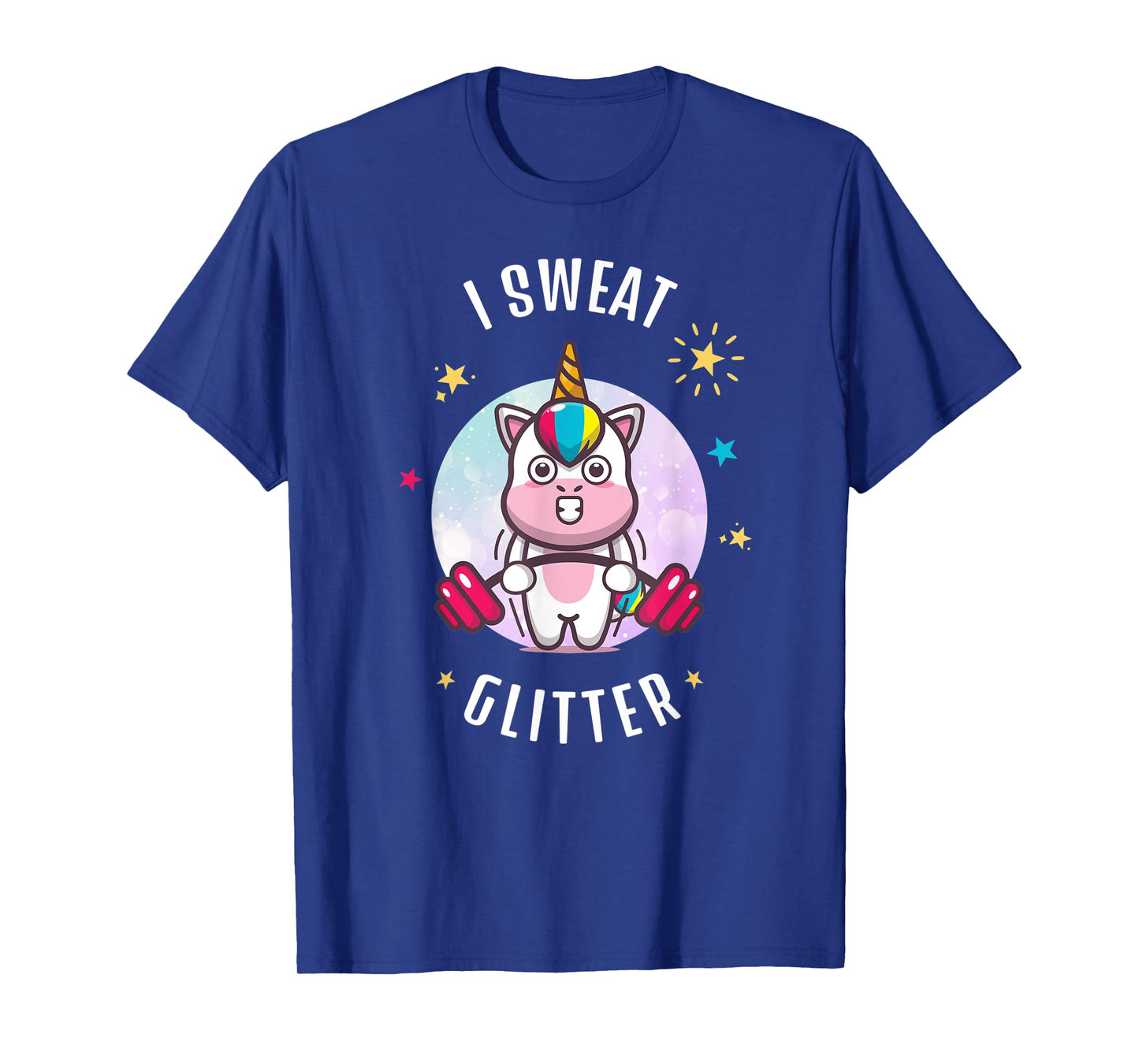 I Sweat Glitter - Funny Unicorn Sassy Fitness Workout T-Shirt