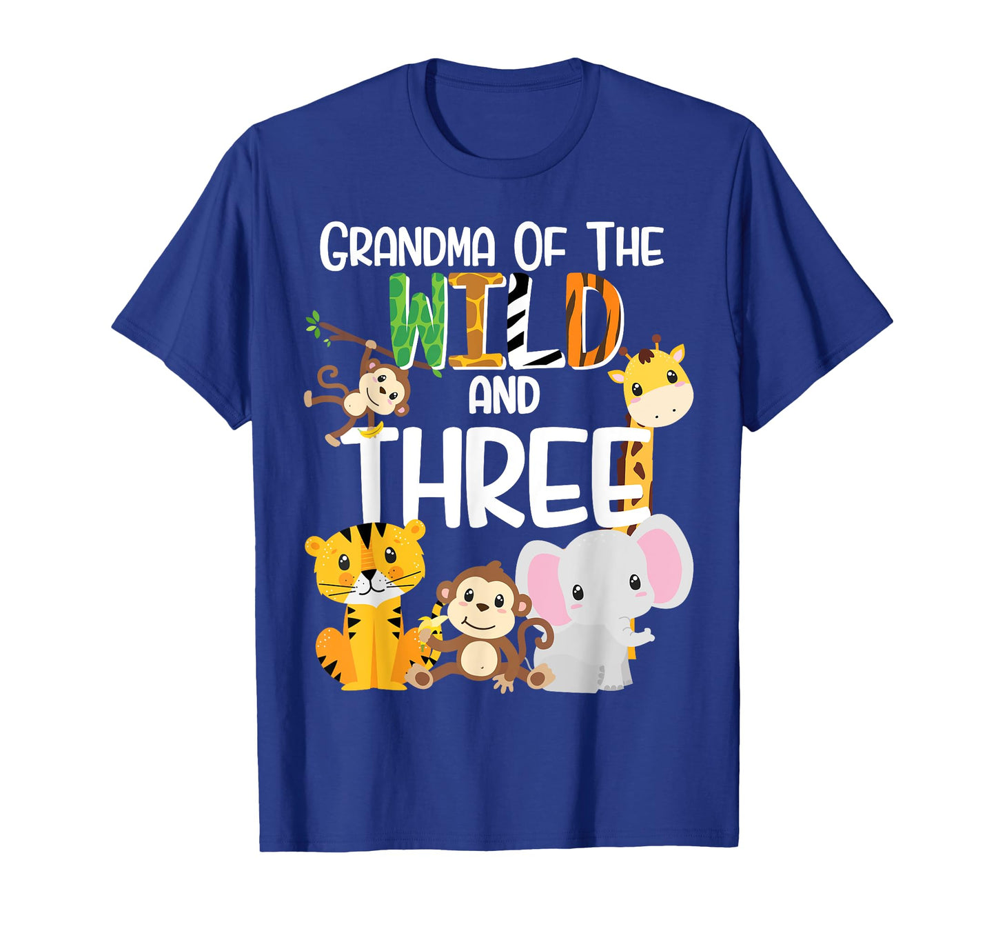 Grandma of the Wild and 3 Zoo Theme Birthday Safari Jungle T-Shirt