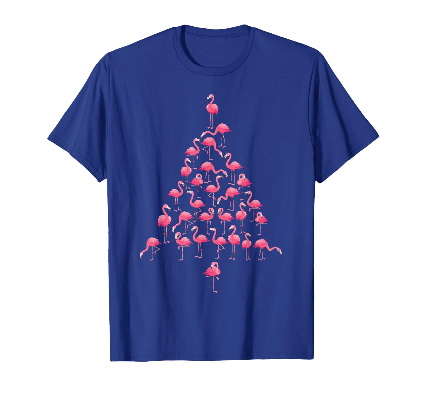 Funny Flamingo Christmas Tree Ornithologist Xmas Women Men T-Shirt