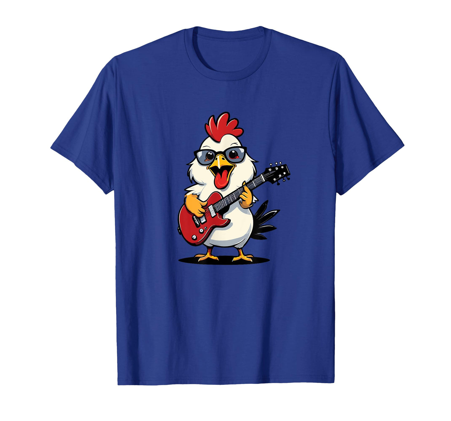 Chicken playing Electric Guitar, Chicken Guitarist T-Shirt