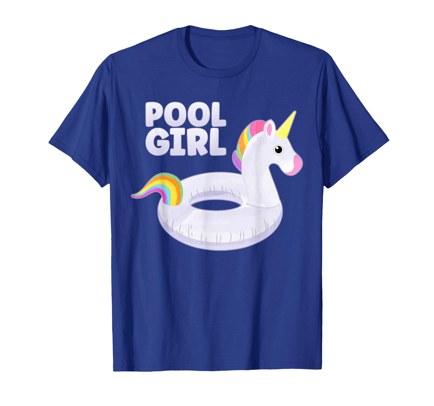 Pool Girl Unicorn Floating Ring Kids Funny Swimming Pool T-Shirt