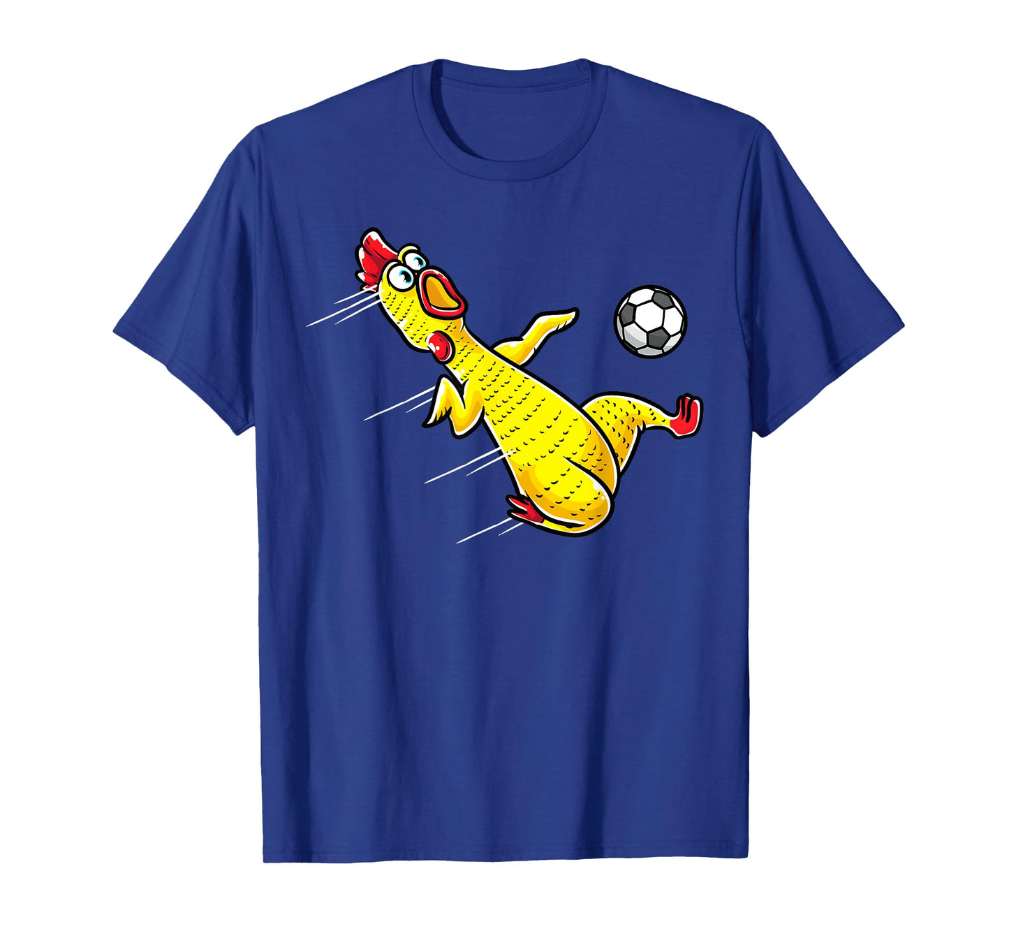 Funny Rubber Chicken With Soccer Sports Men Kids T-Shirt