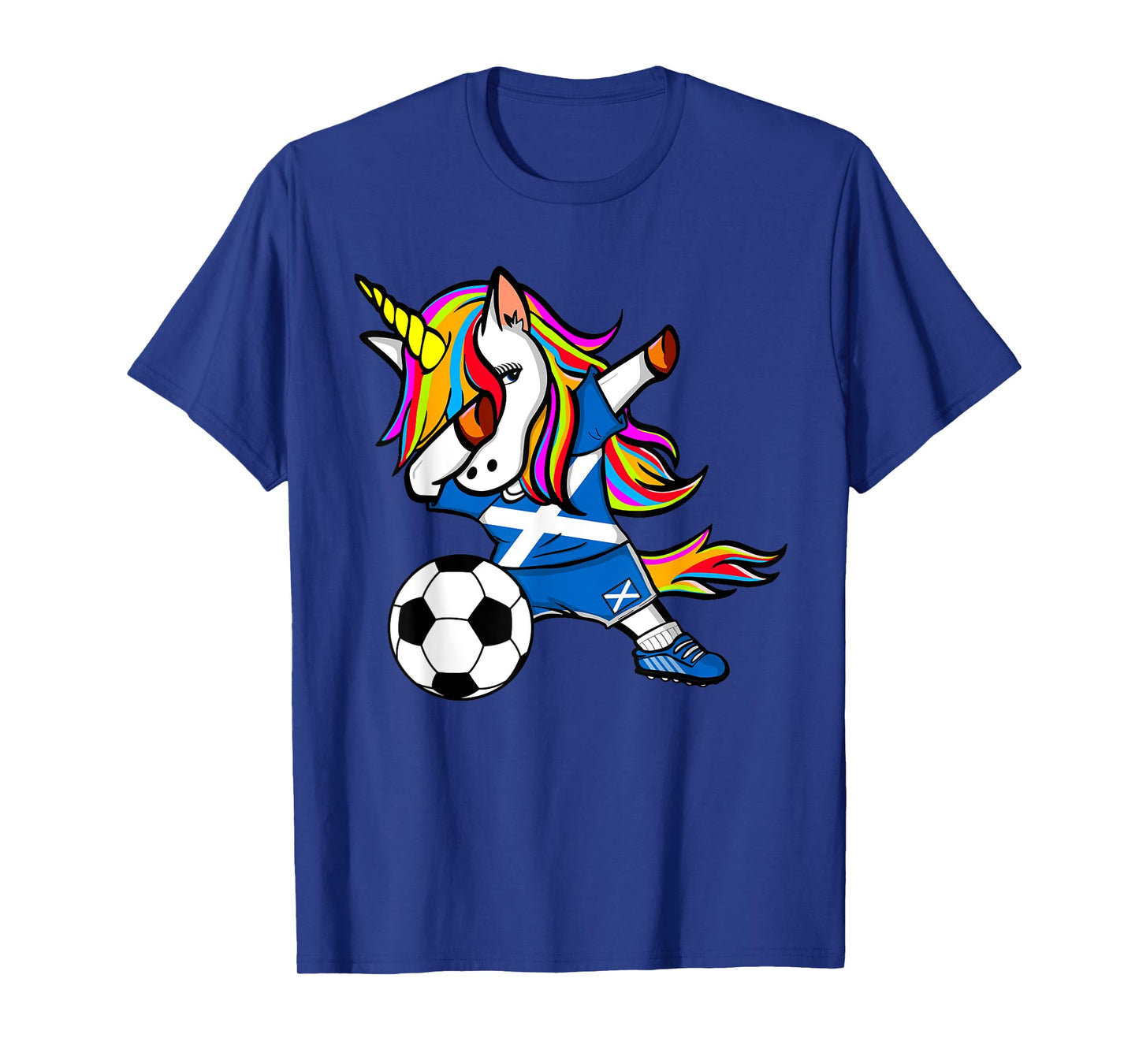Dabbing Unicorn Scotland Soccer Fan Jersey Scottish Football T-Shirt
