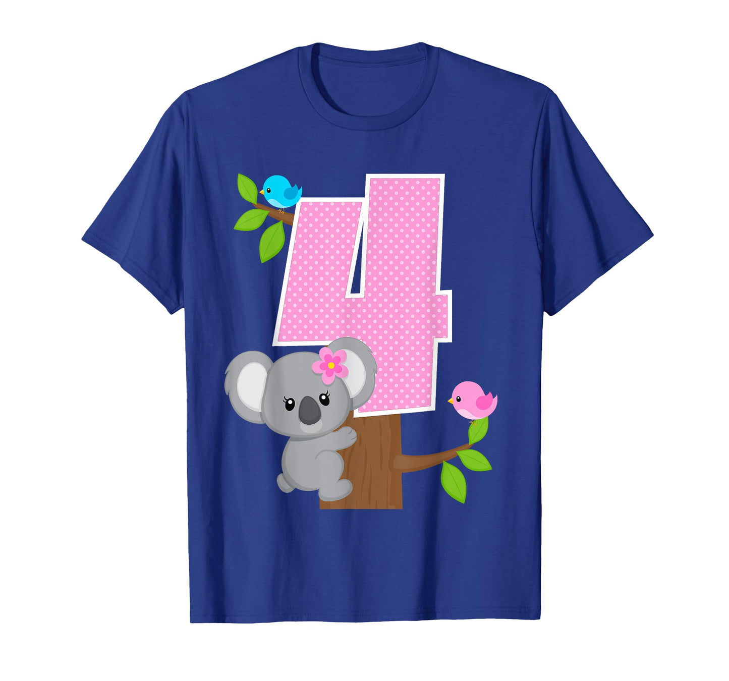 Koala Bear 4th Birthday Girl 4 Year Old Birthday Koalas Bday T-Shirt