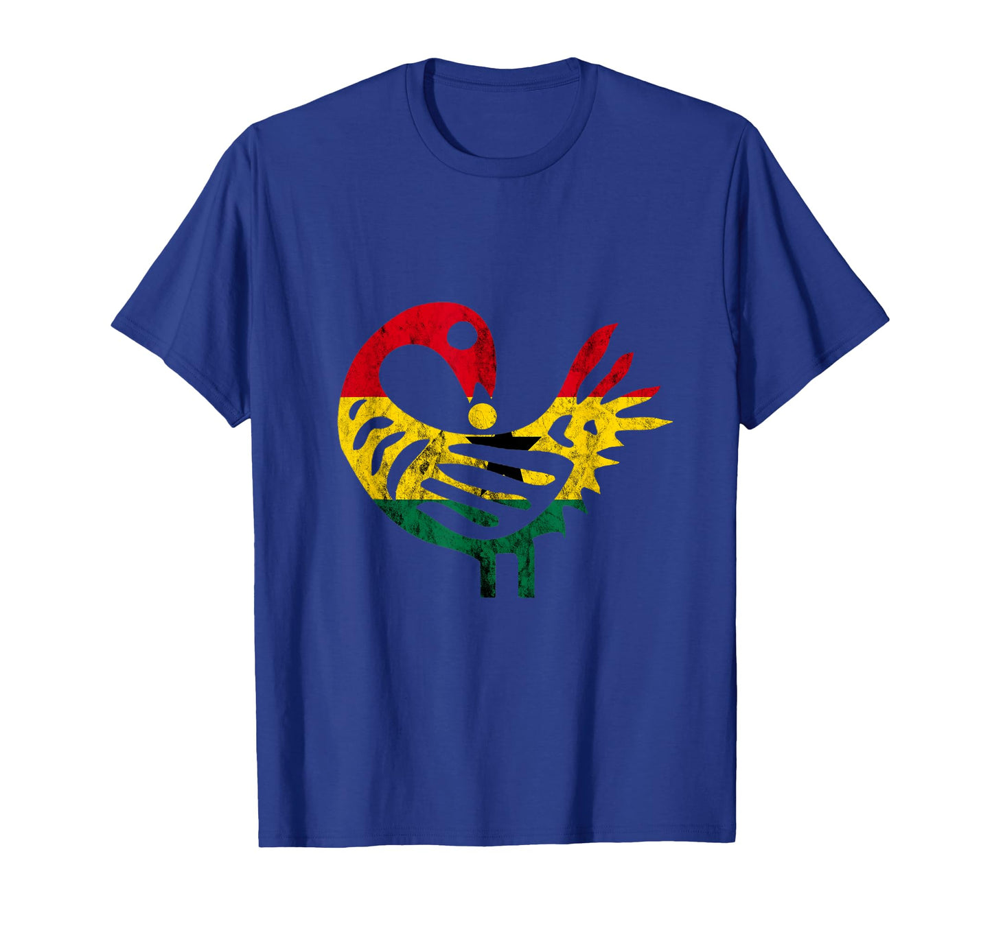 Sankofa African Bird Ghanese Flag Pride Juneteenth Ghana T-Shirt