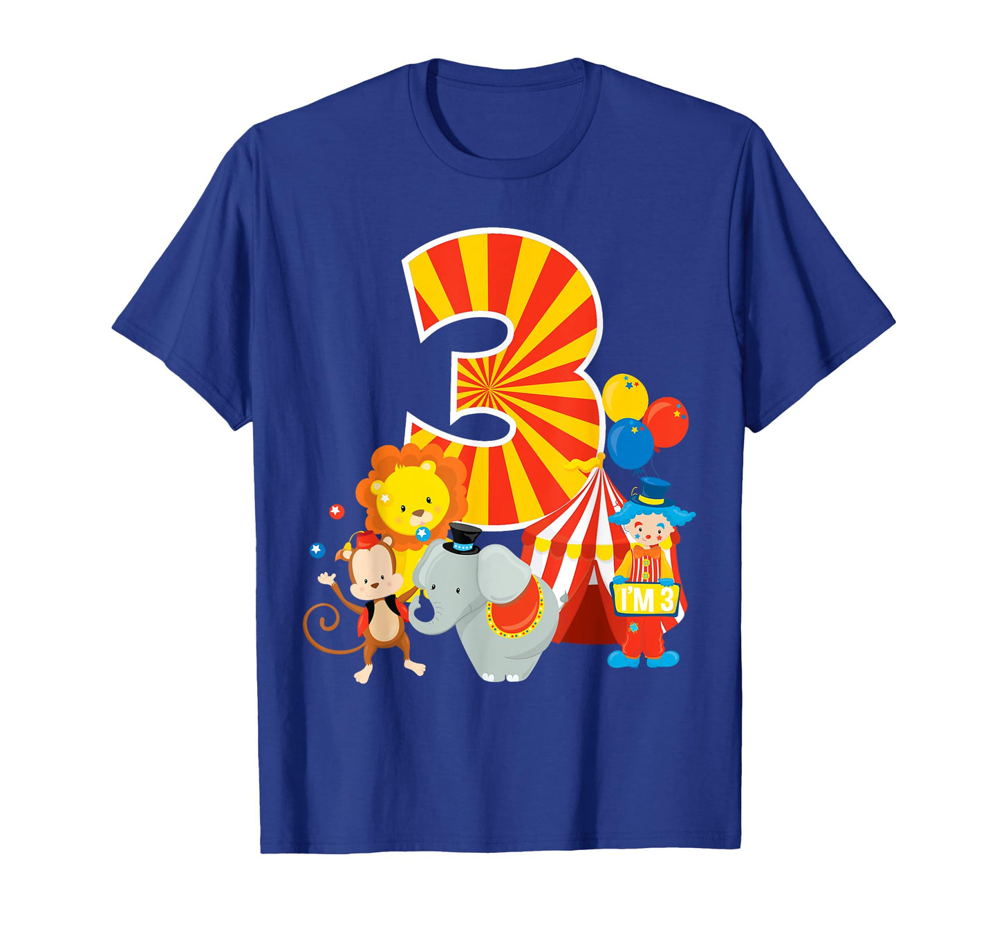 3rd Birthday Shirt Boys Girls Circus 3 Birthday Party Shirt T-Shirt
