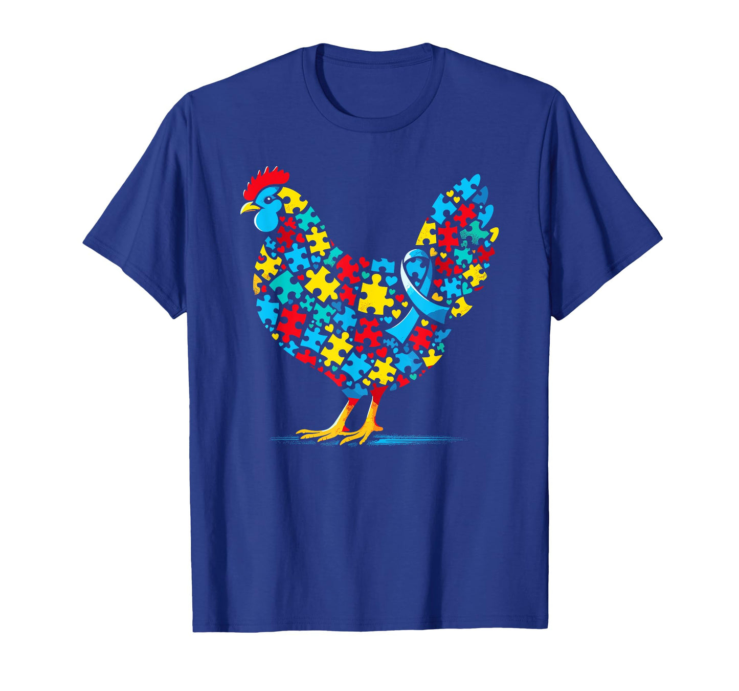 Chicken Puzzle Autism Awareness Autistic Womens Mens Kids T-Shirt