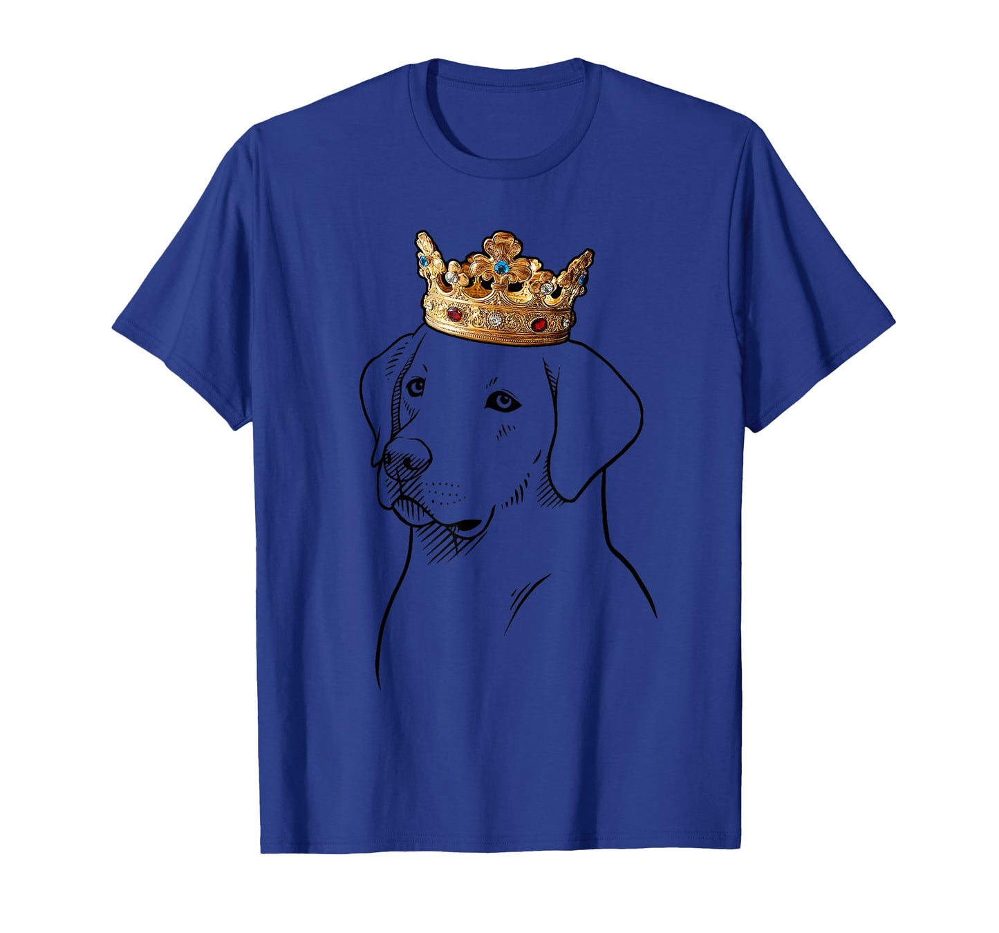 Labrador Retriever Dog Wearing Crown T-Shirt for Men Women Kids