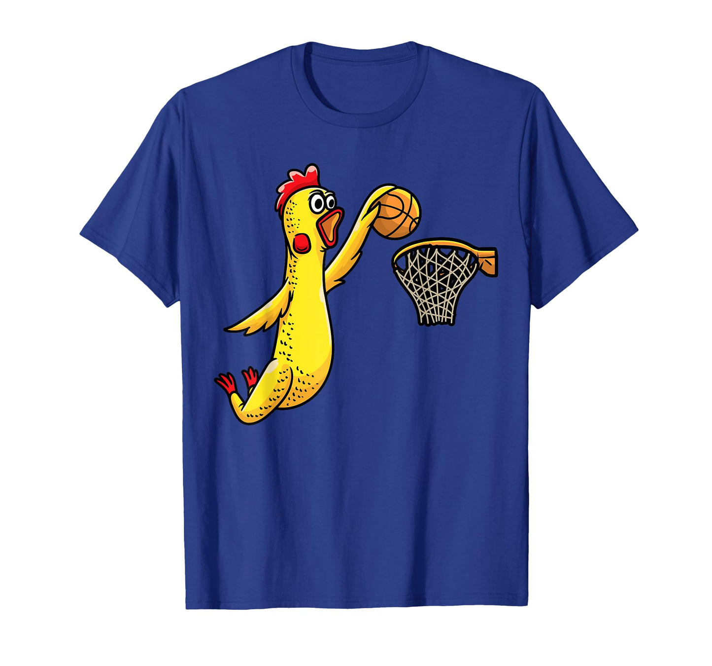 Funny Rubber Chicken Playing Basketball Player Sports T-Shirt