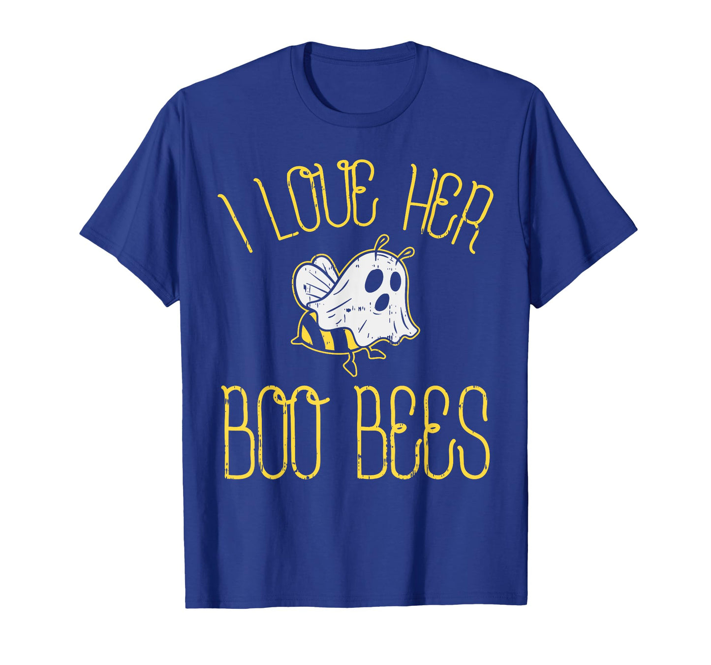 I Love Her Boo Bees Couples Halloween Adult Costume His Men T-Shirt