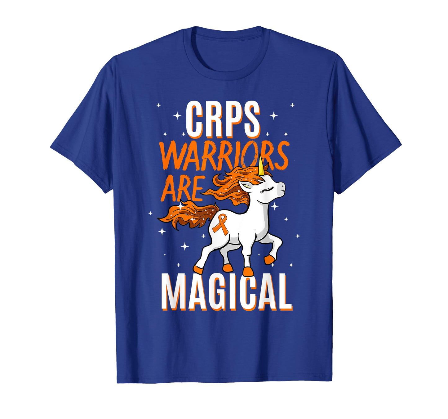CRPS Warrior Magical Unicorn Orange Ribbon Causalgia RSD T-Shirt