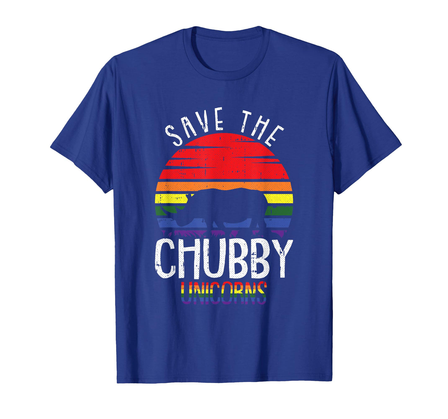 Save The Chubby Unicorn Gay Pride Rhino LGBT-Q Proud Ally T-Shirt