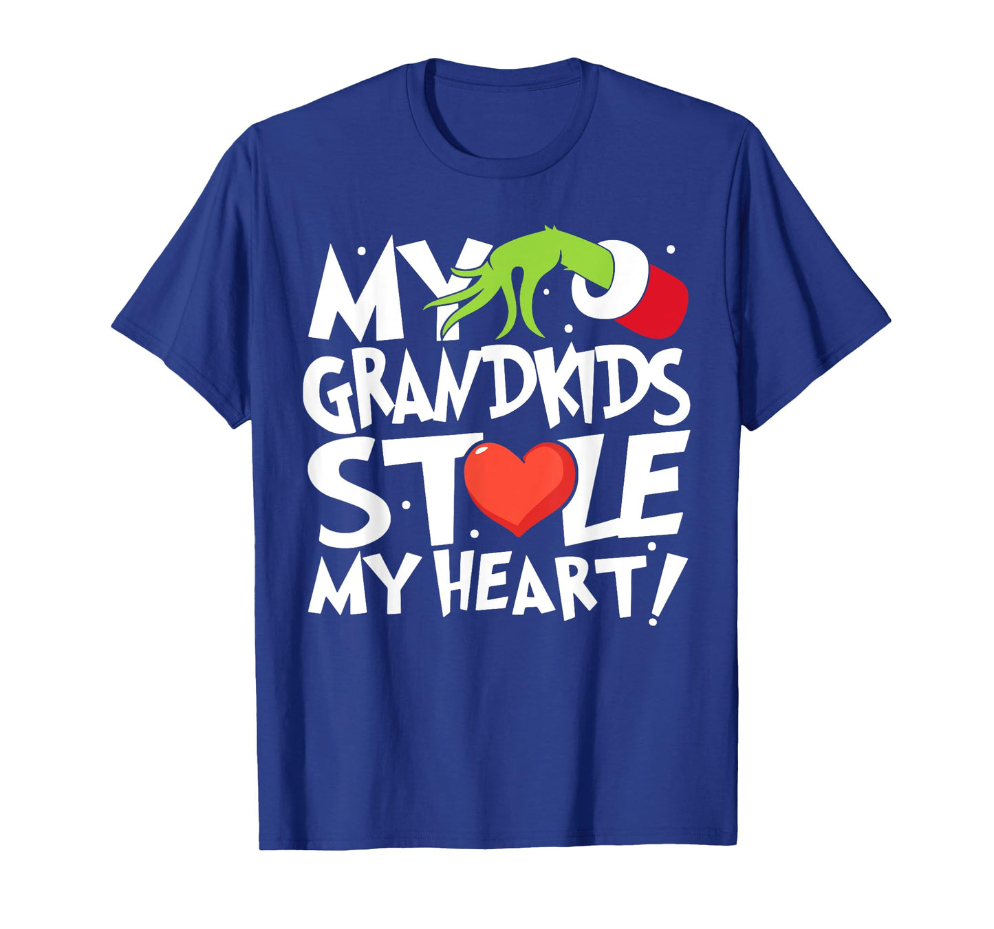 Vintage My Grandkids Stole My Christmas Heart Grandma Xmas T-Shirt