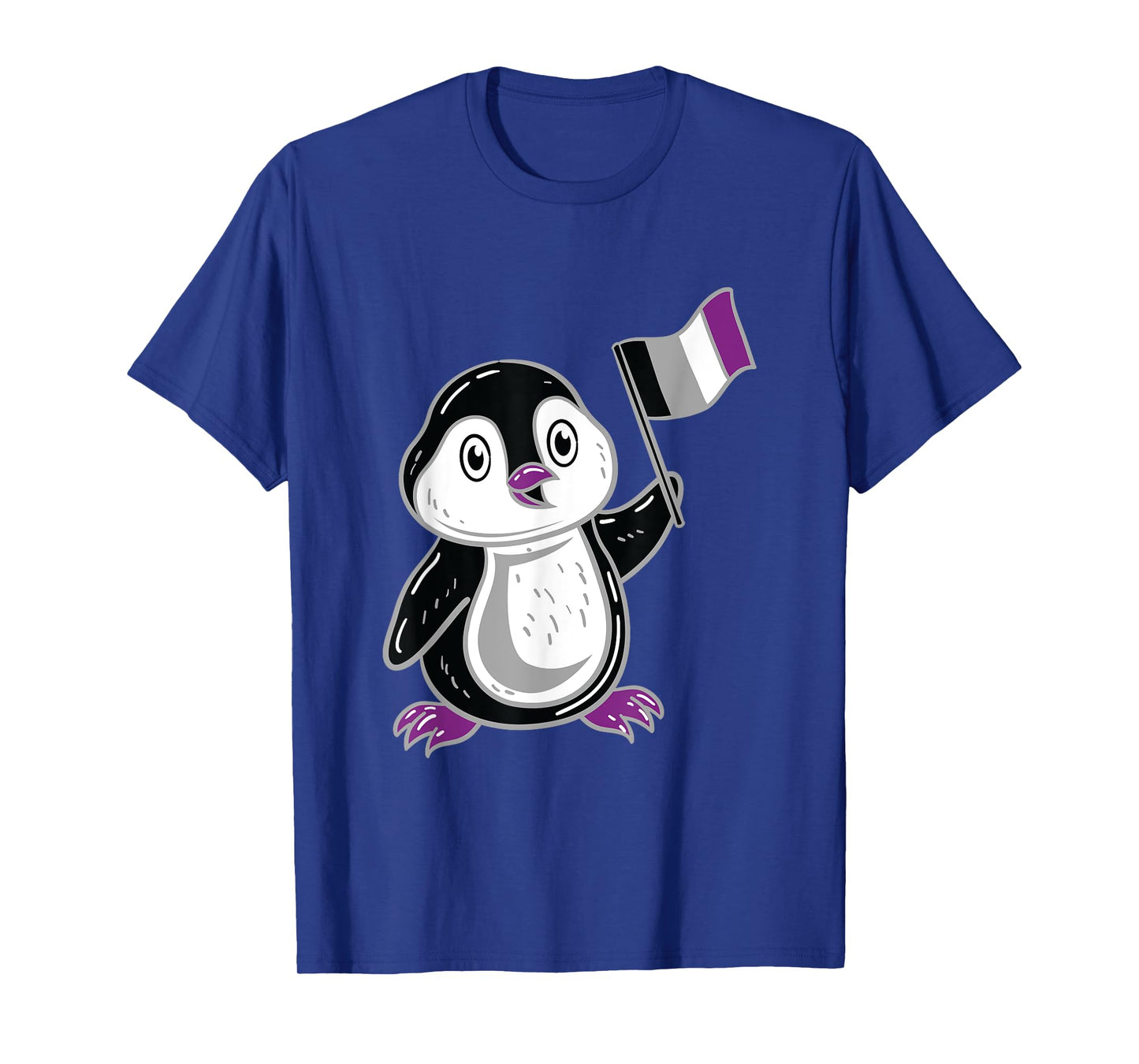 Penguin With Asexual Pride Flag T-Shirt