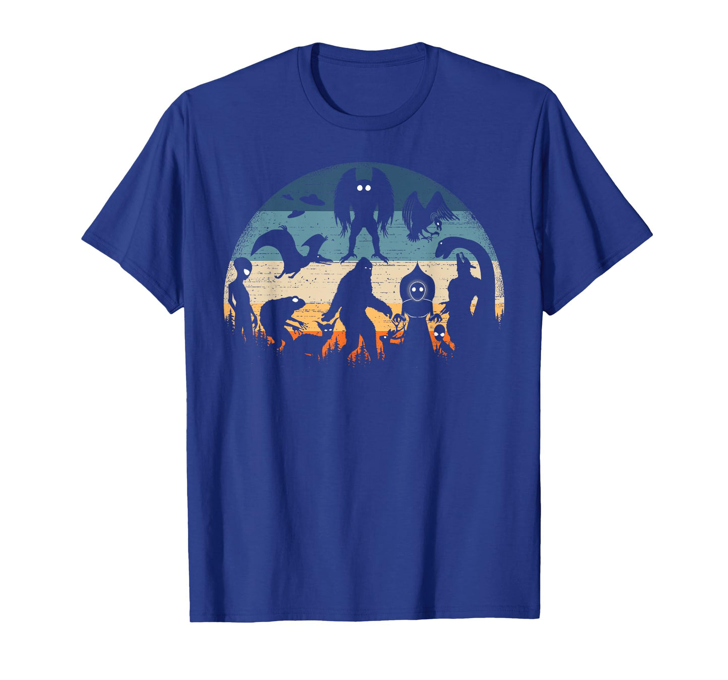 Bigfoot Loch Ness Monster Mothman And Aliens Vintage Cryptid T-Shirt