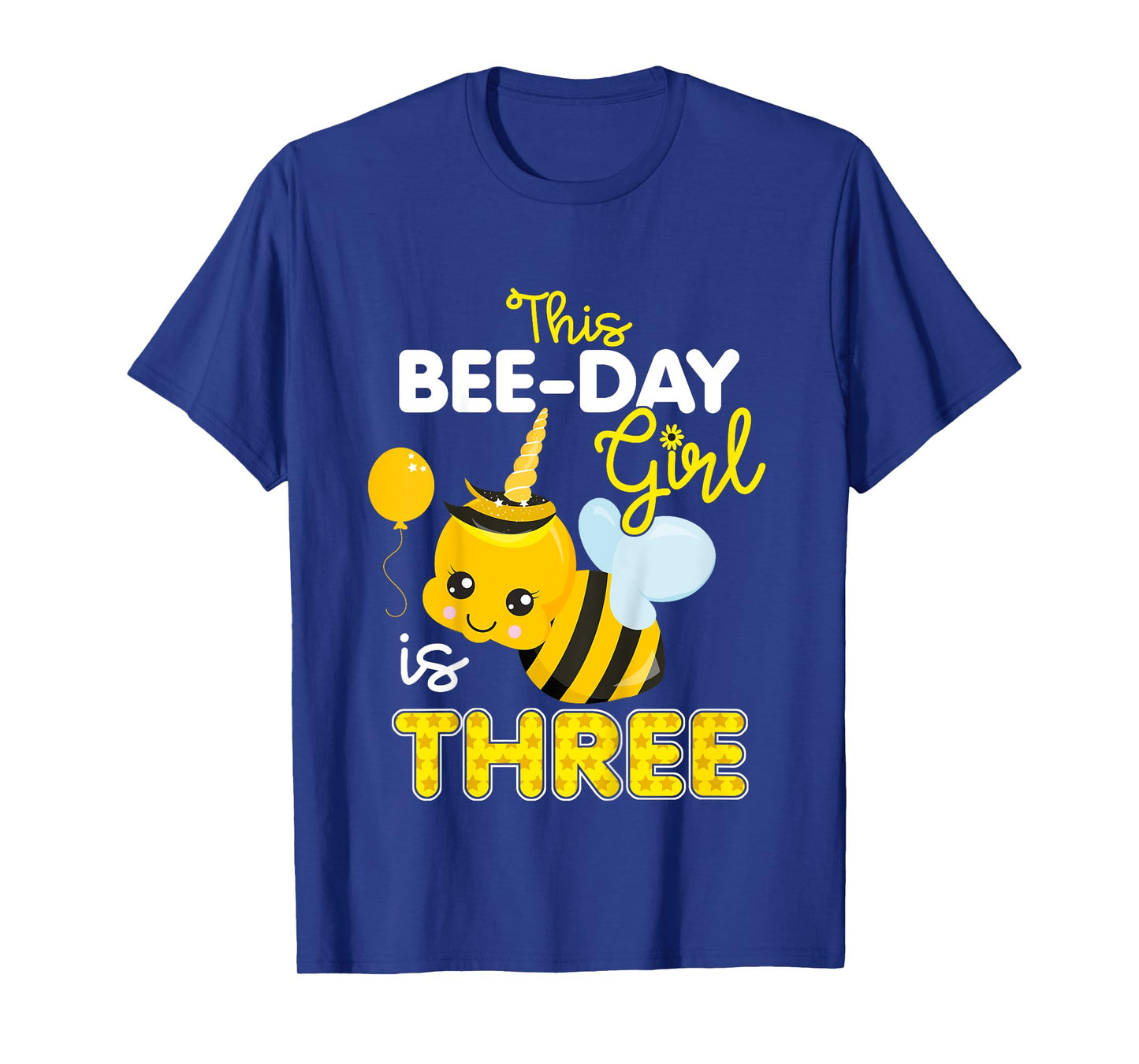 3rd Birthday Girl Bee Themed 3 Year Old Bday Matching Party T-Shirt