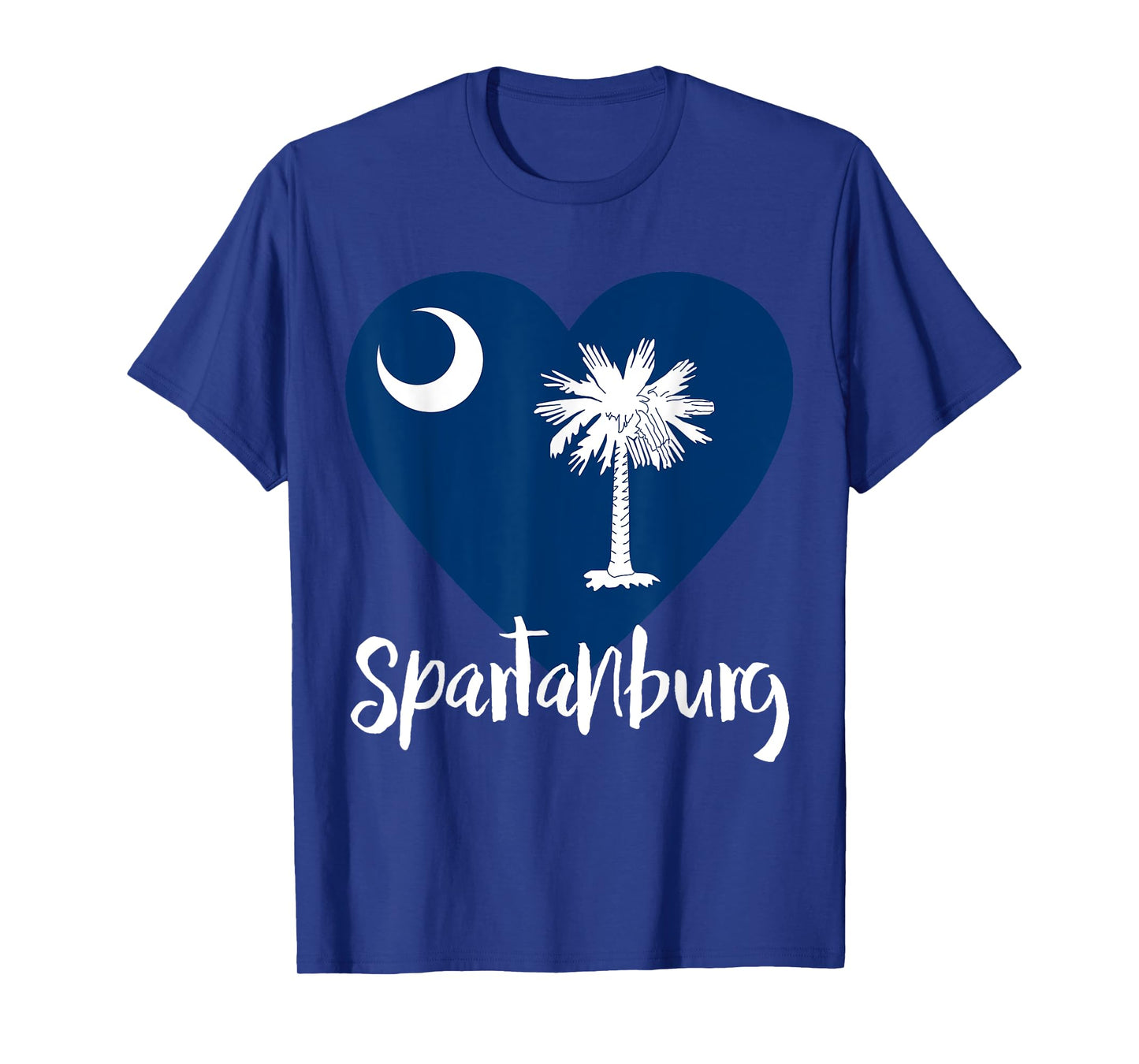 I Love Spartanburg South Carolina City SC Flag Heart T-Shirt