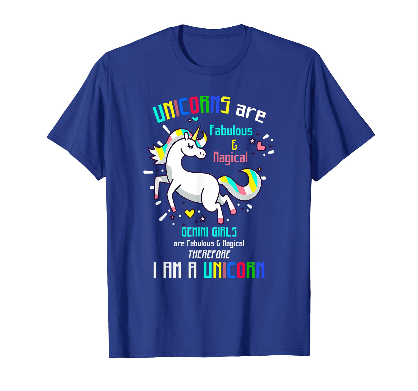 GEMINI SIGN | UNICORNS | GEMINI GIRLS ARE FABULOUS - Birthda T-Shirt