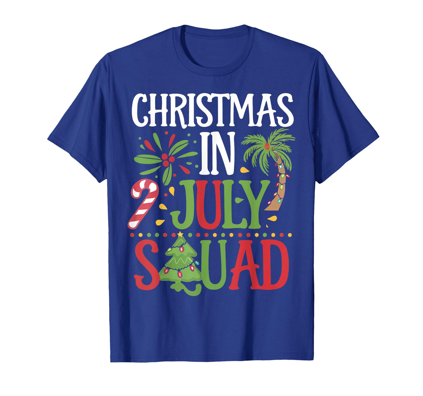 Christmas in July Squad Family Tee Beach Vacation Summer T-Shirt