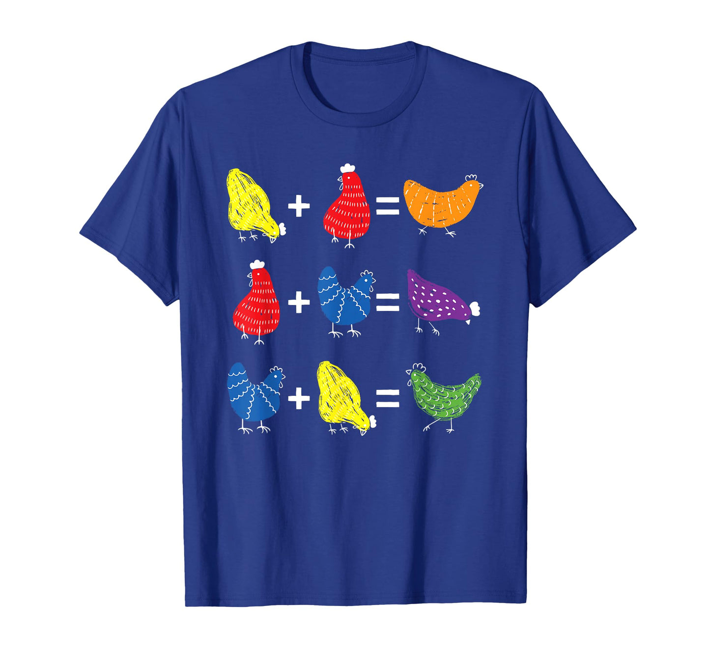 Chicken Themed Color Theory Educational Art Teacher Artist T-Shirt