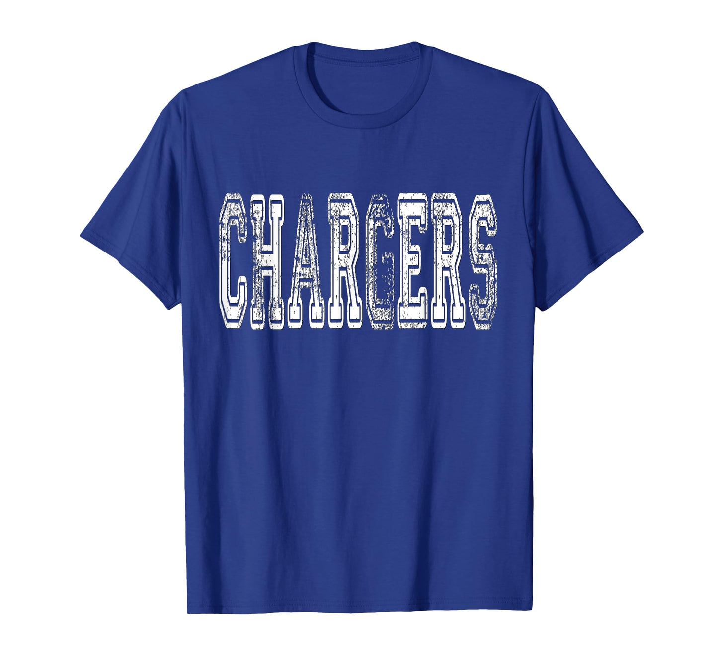 Chargers Mascot Distressed Vintage School Sports Name Fans T-Shirt