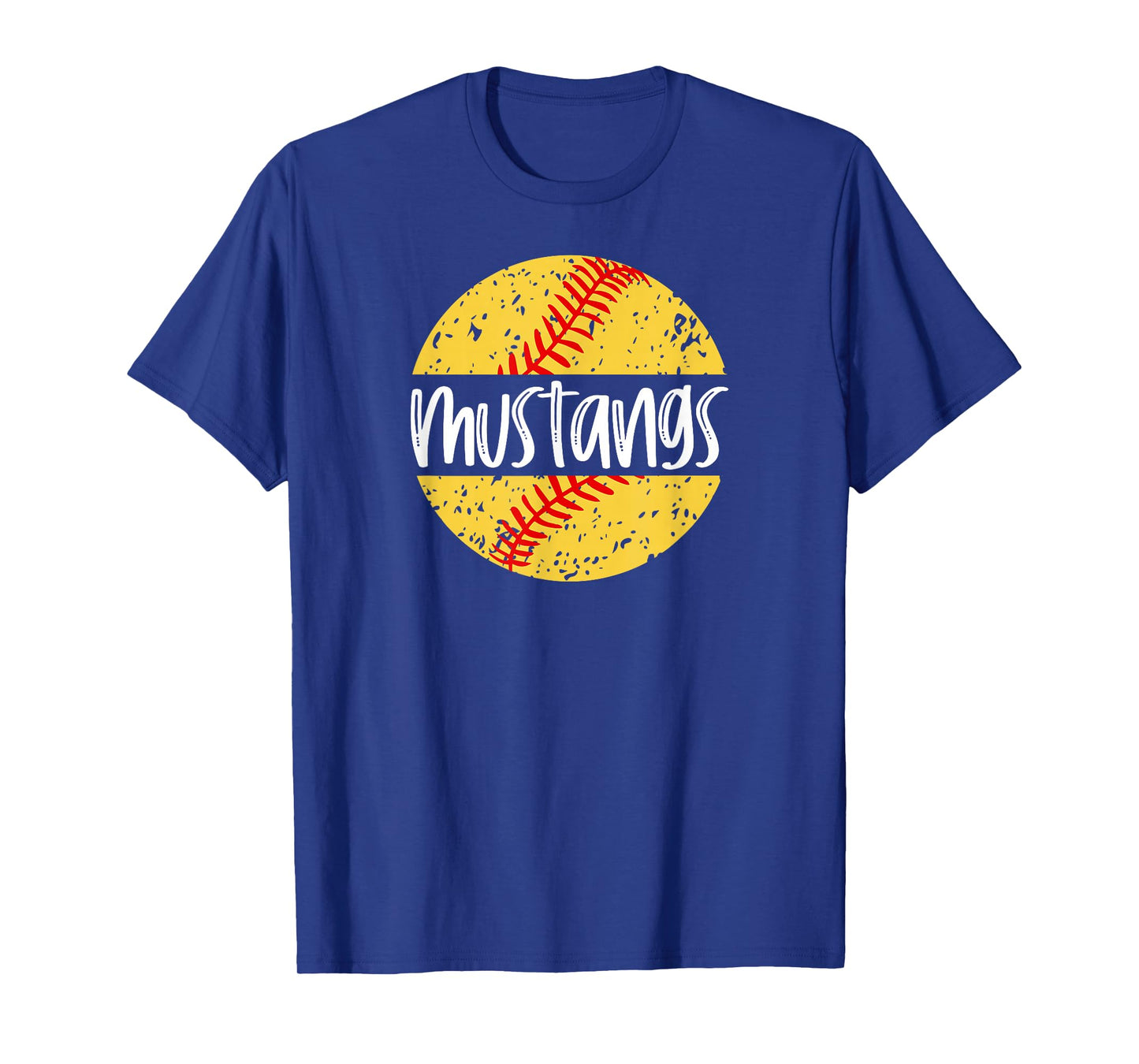 Mustangs Softball Team Mascot School Spirit Game Day T-Shirt