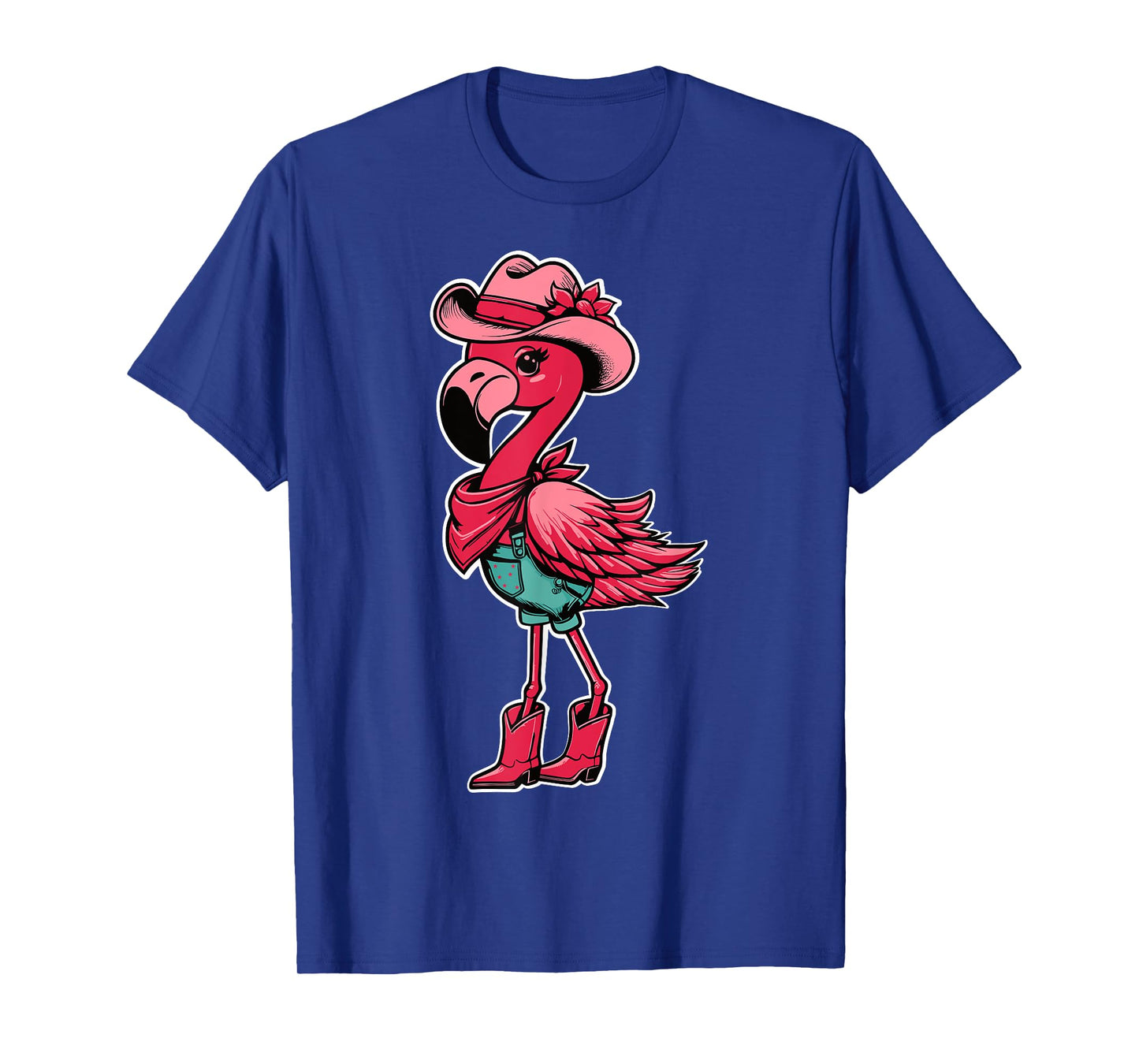 Flamingo Cowgirl Women Girl Cute Flamingo Tropical Birds T-Shirt