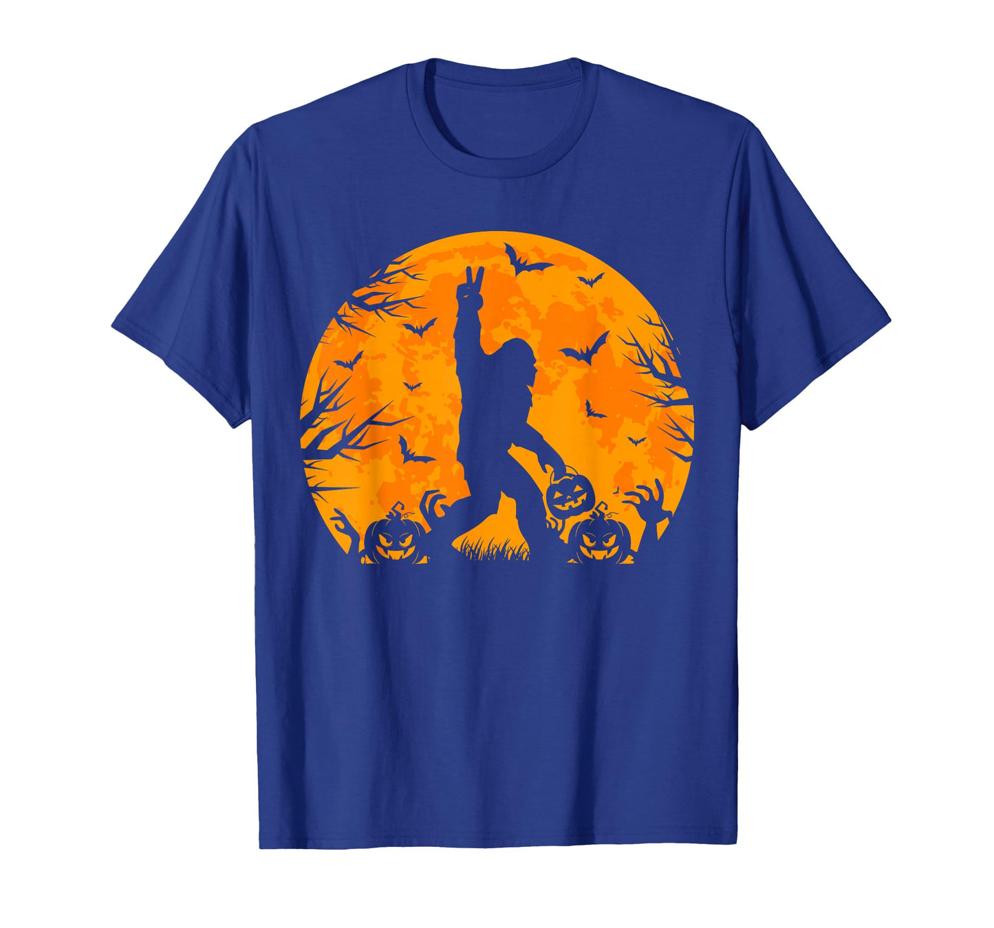 Spooky Halloween Bigfoot Pumpkin Funny Halloween Sasquatch T-Shirt