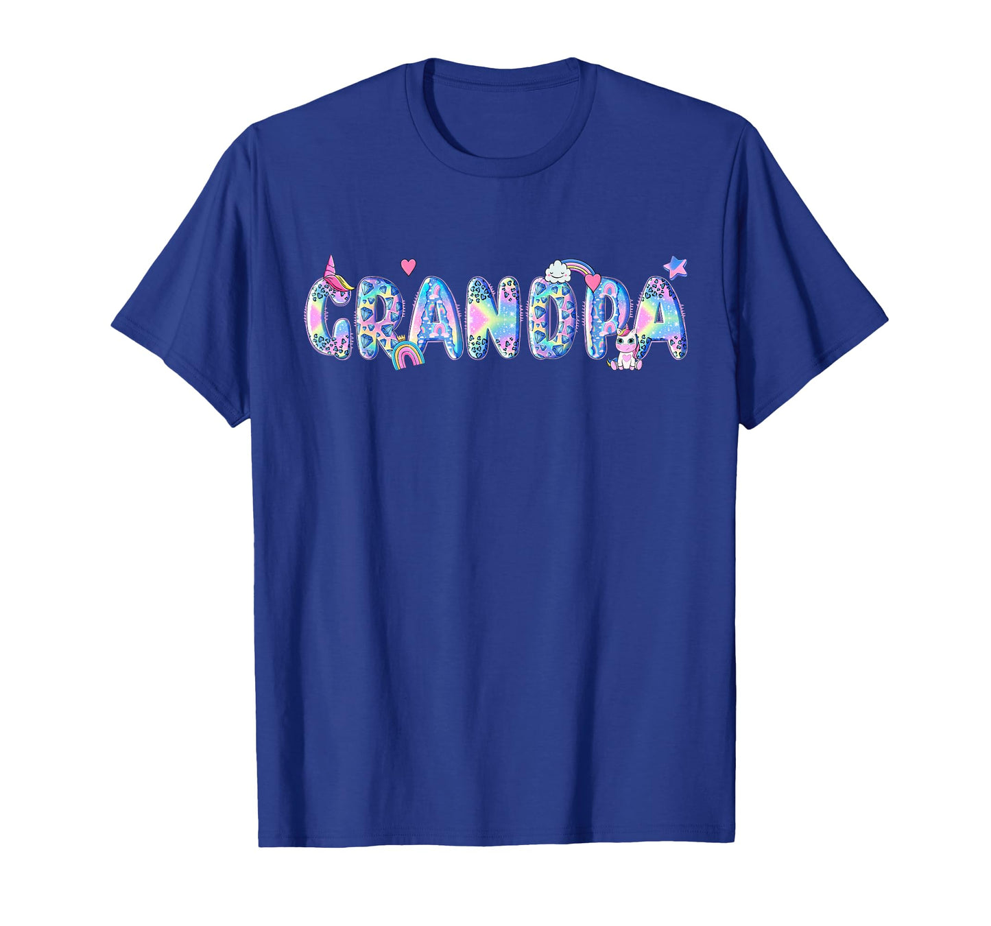 Grandpa Birthday Squad Matching Unicorn Family Party T-Shirt