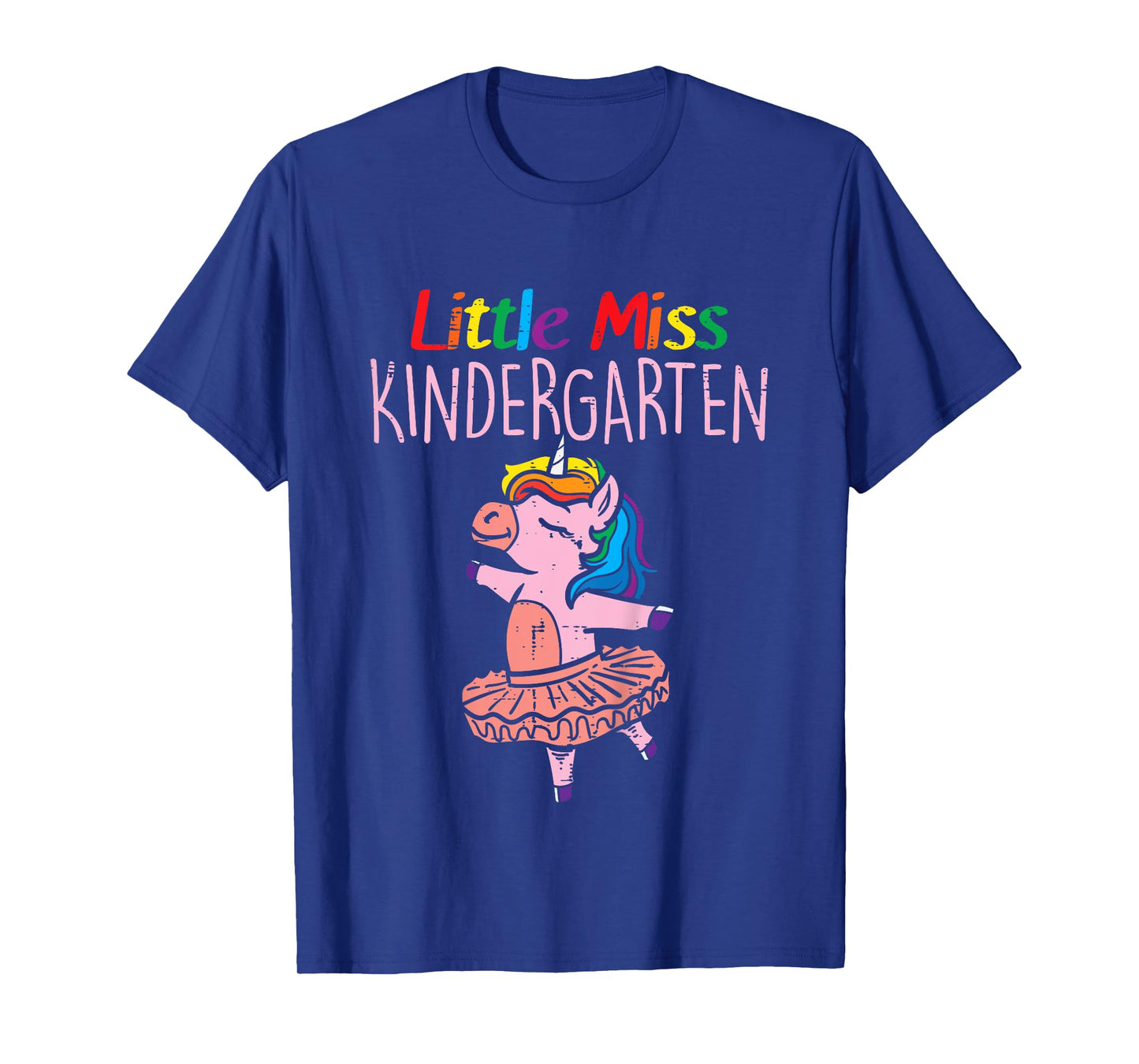 Little Miss Kindergarten Unicorn Back To School Day Girls T-Shirt