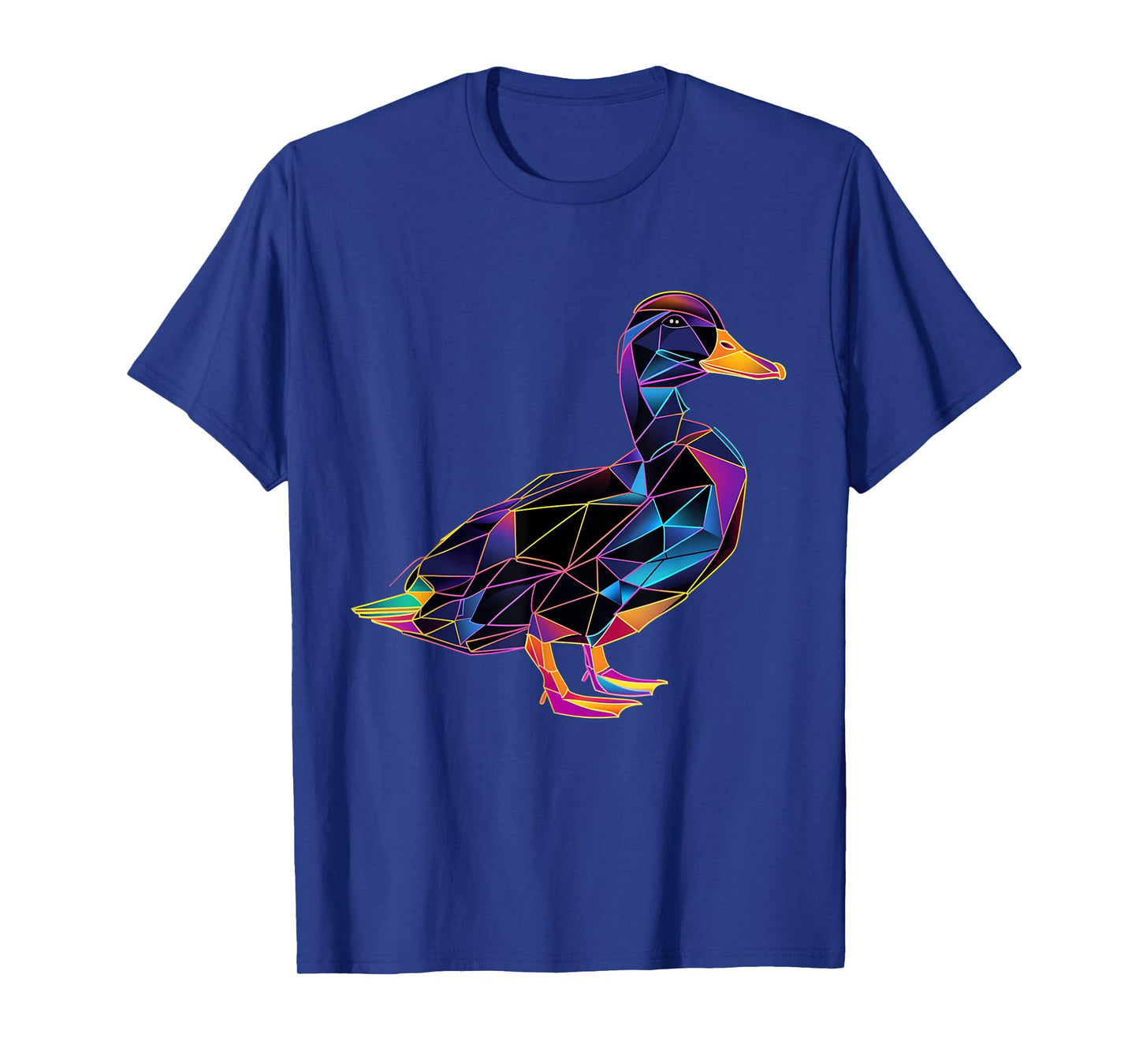 Duck Polygon Colorful Waterfowl Mallard Duck Lover T-Shirt