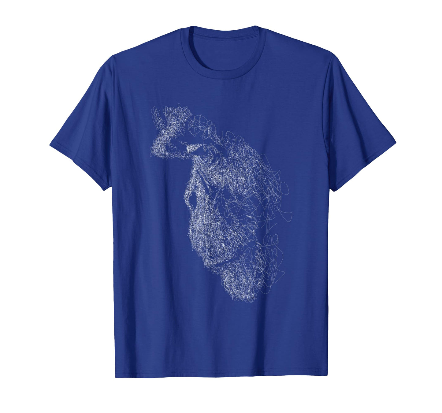 gorilla face scribble art head for lover Silverback animals T-Shirt