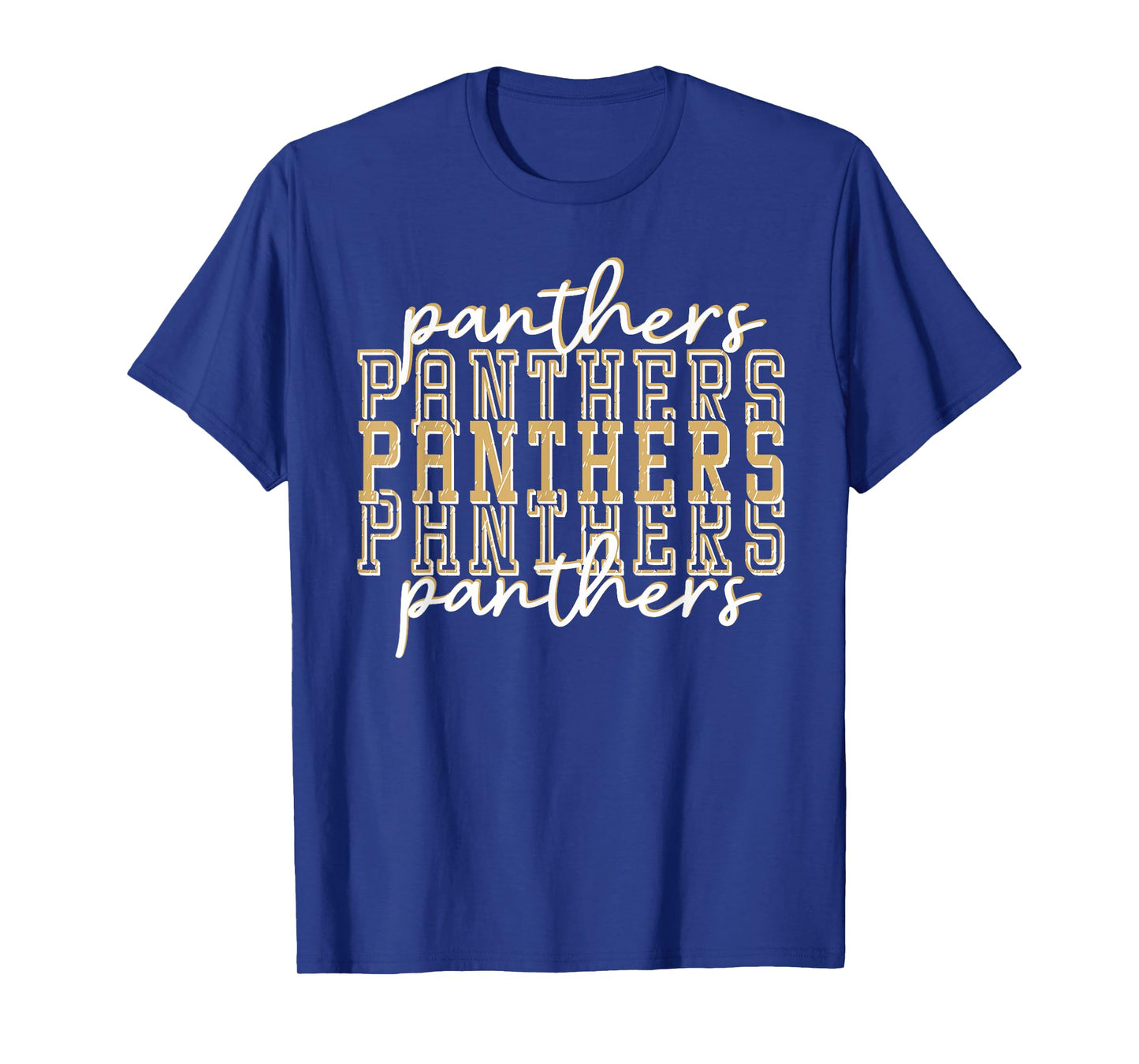 Panthers School Spirit Mascot Gold Panther Pride Mom Panther T-Shirt