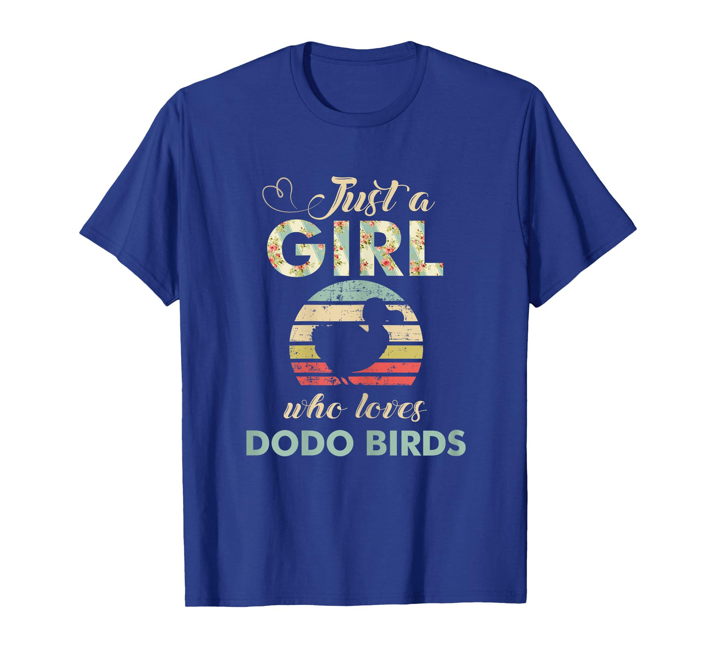 Just A Girl Who Loves Dodo Birds Retro Vintage Dodo Bird T-Shirt