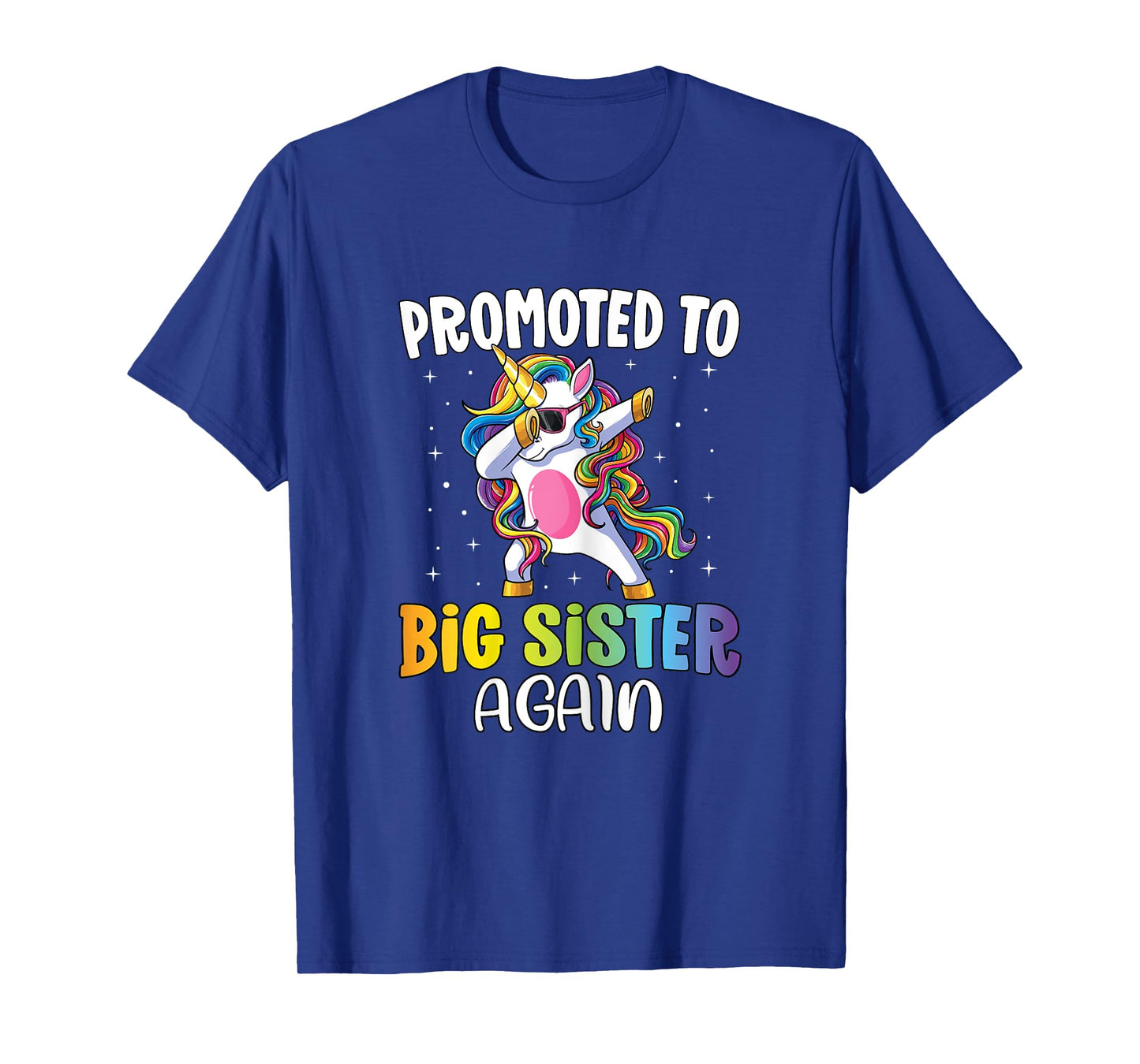 Promoted to Big Sister Again Shirt Girls Sister Unicorn T-Shirt