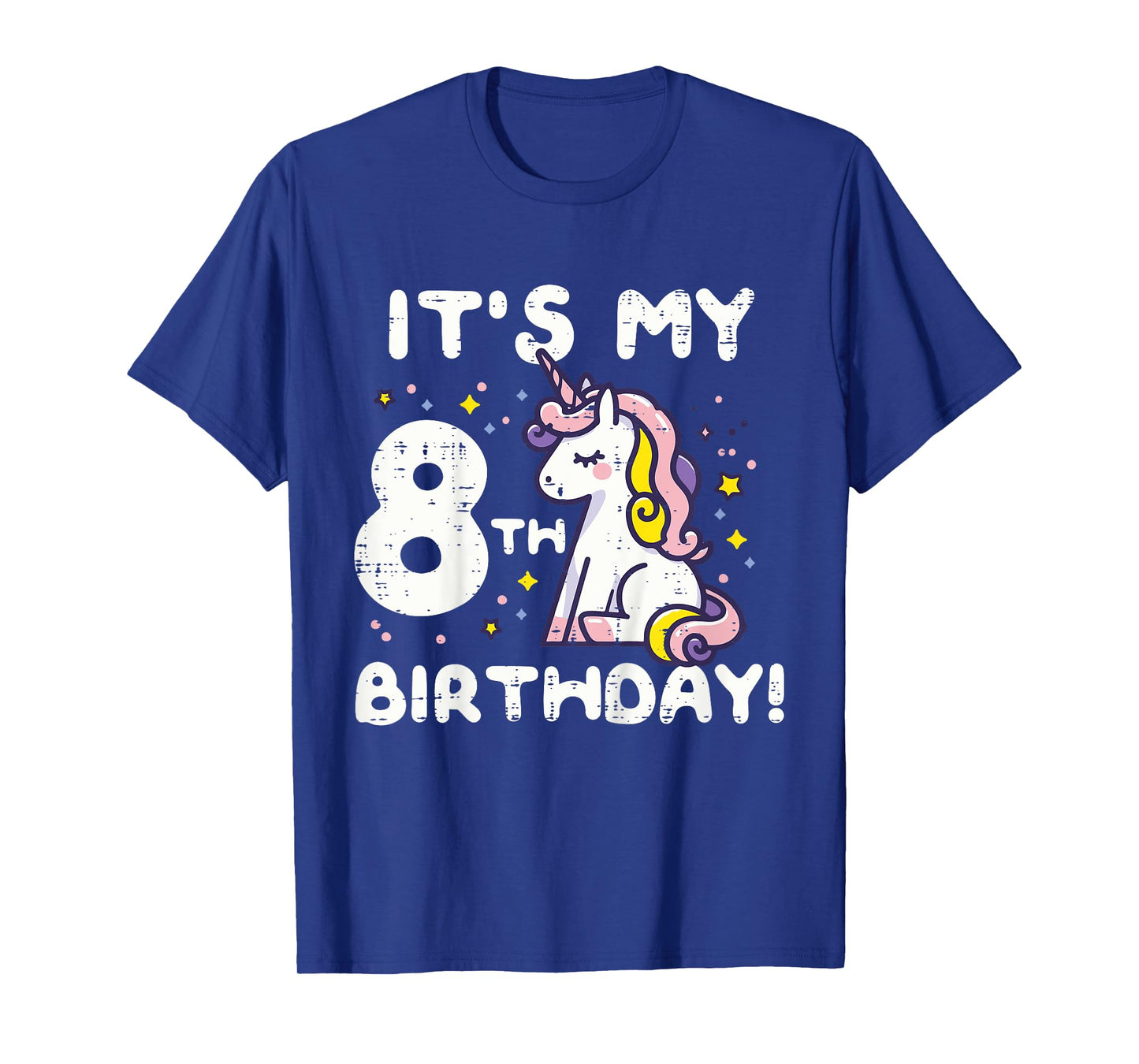 Its My 8th Birthday Unicorn Cute 8 Year Old Bday Girls Kids T-Shirt